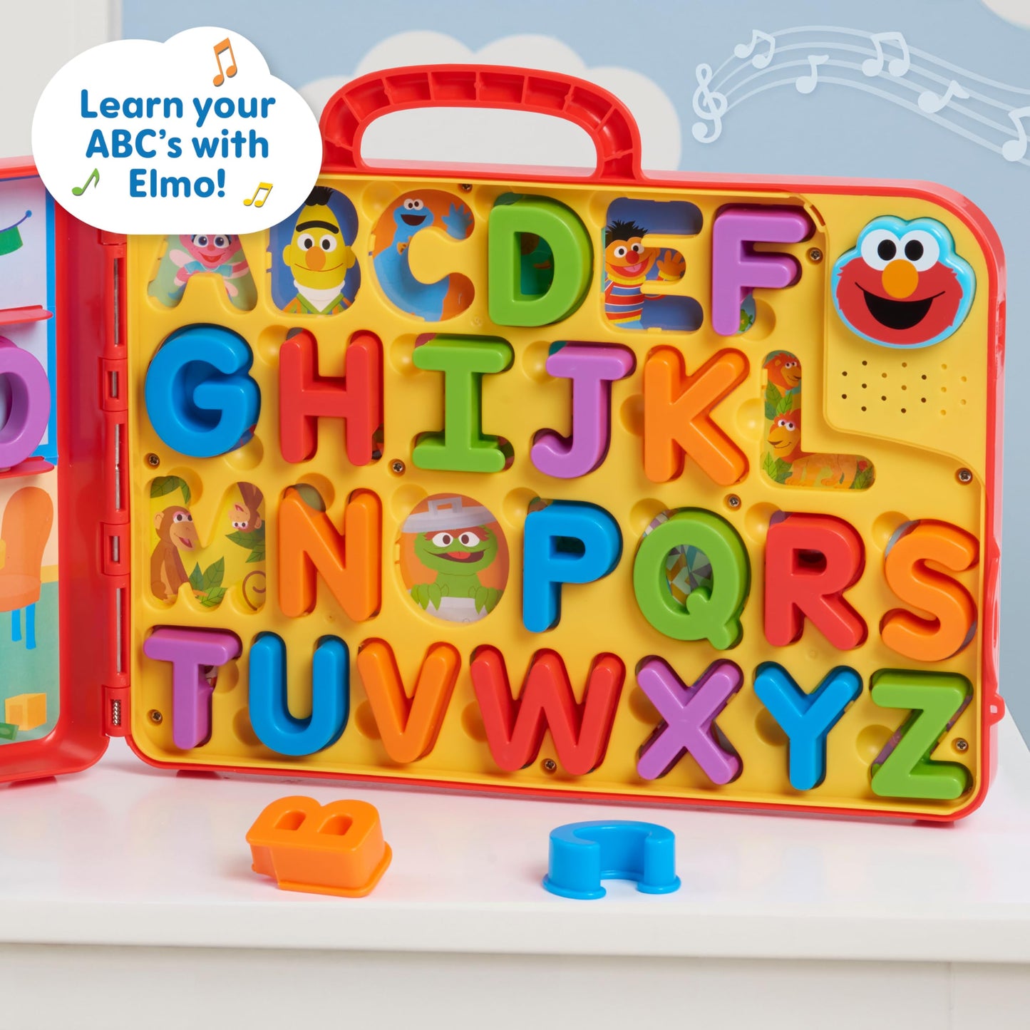 Sesame Street Elmo’s Learning Letters Bus Activity Board, Preschool Learning and Education, Kids Toys for Ages 2 Up by Just Play