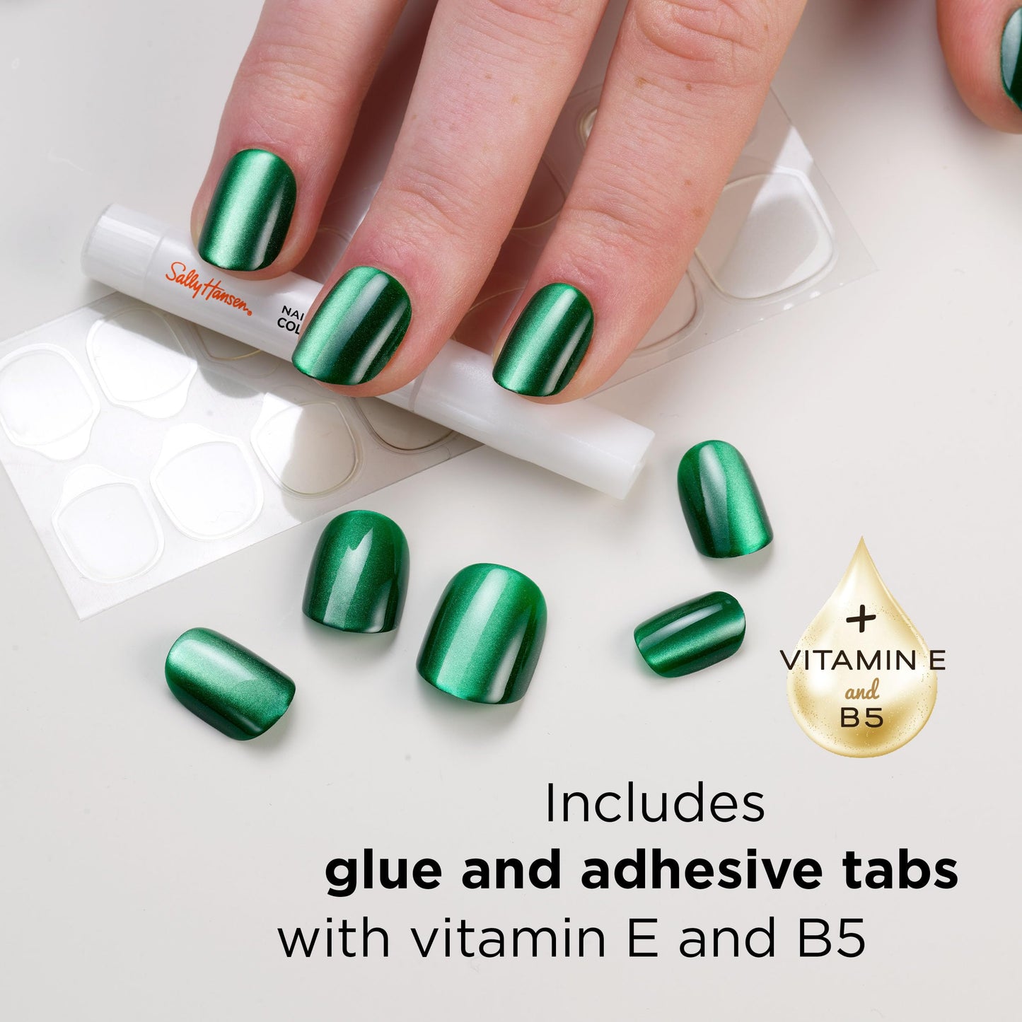 Sally Hansen Salon Effects Perfect Press-On Nails | Oval Shape | Easy to Apply, Non-Damaging | 30 Nails, Nail Glue, Adhesive Tabs, File | Ozone You Didn't