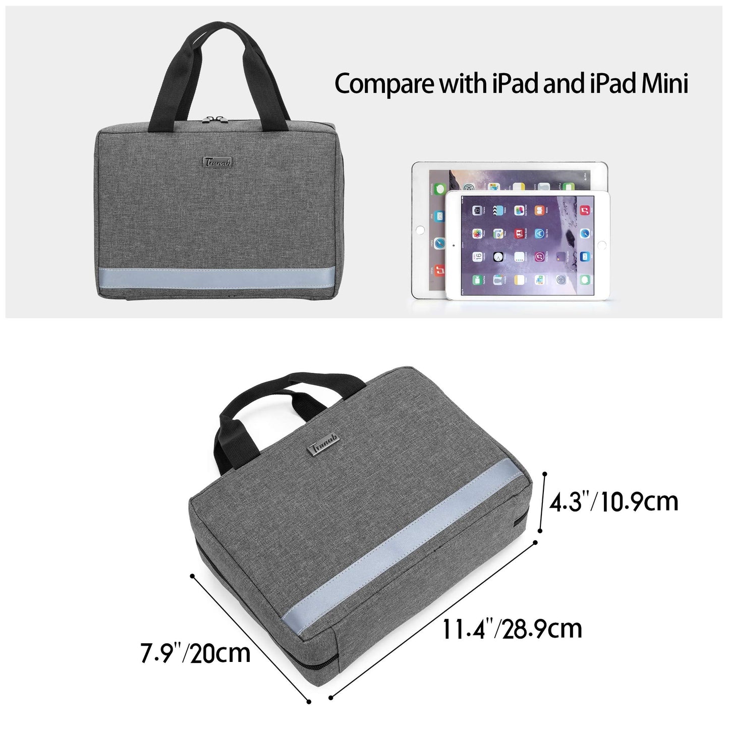 Trunab Small First Aid Kit Bag Empty Portable Emergency Kits Trauma Bag, Ideal for Car, Home, Camping and Hiking, Grey Bag Only
