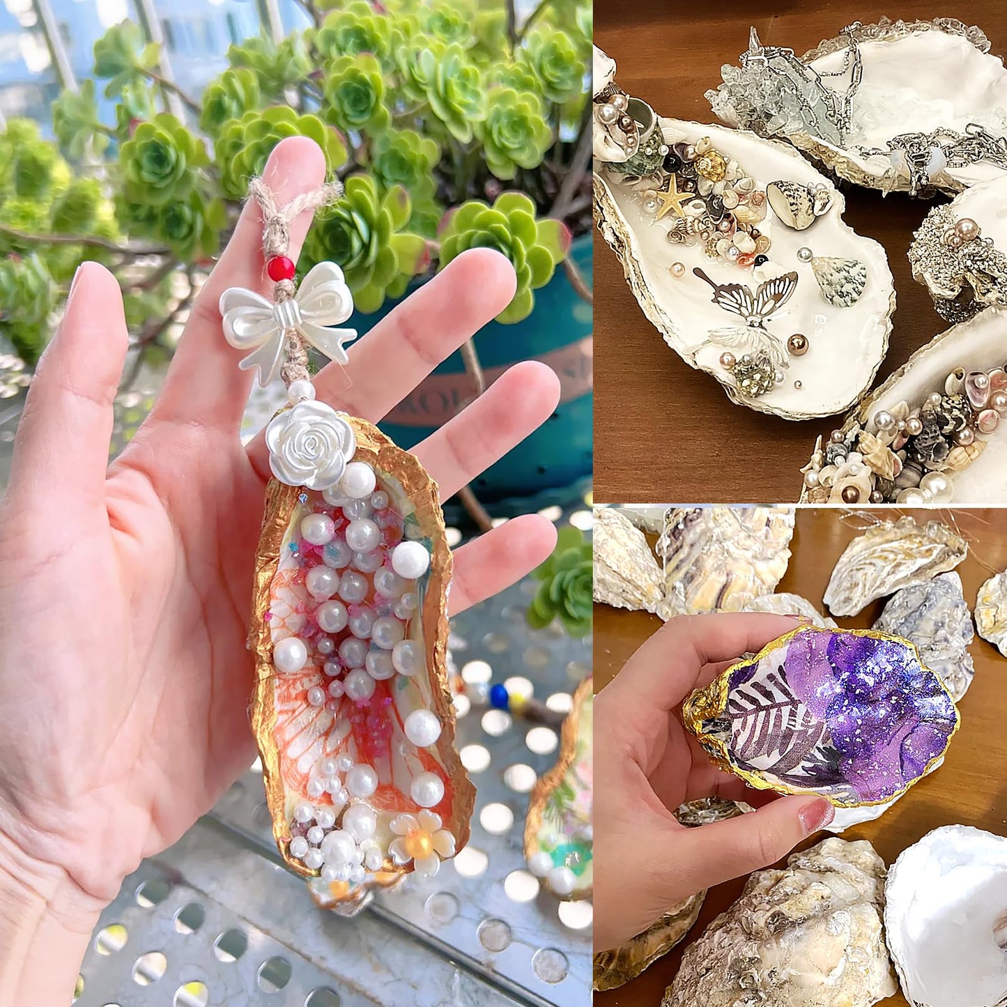 TaoQ C 20 PCS Oyster Shells 4"-5" Large Oyster Shells Natural Seashells for Crafts Beach Theme Party Fish Tank and Vase Filler Home Decoration