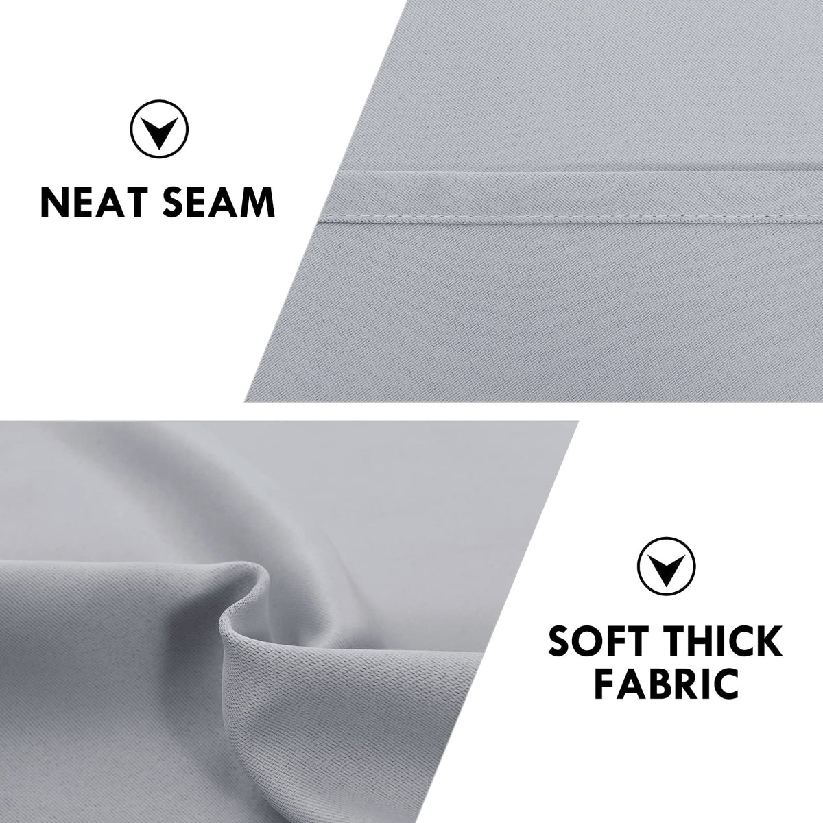 Blackout Curtains for Bedroom Living Room 38 x 45 Inch Long 2 Panels (2 Count)