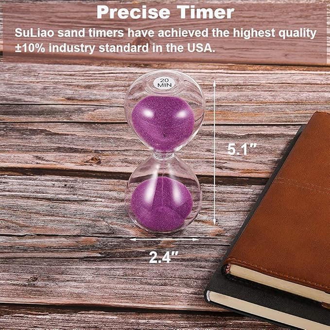 SuLiao Hourglass 60 Minute Sand Timer: 5.1 Inch Gold Sand Clock Watch 60 Min, Large Unique 1 Hour Glass Sandglass for Kids, Games, Classroom, Home, Desk, Office Decorative