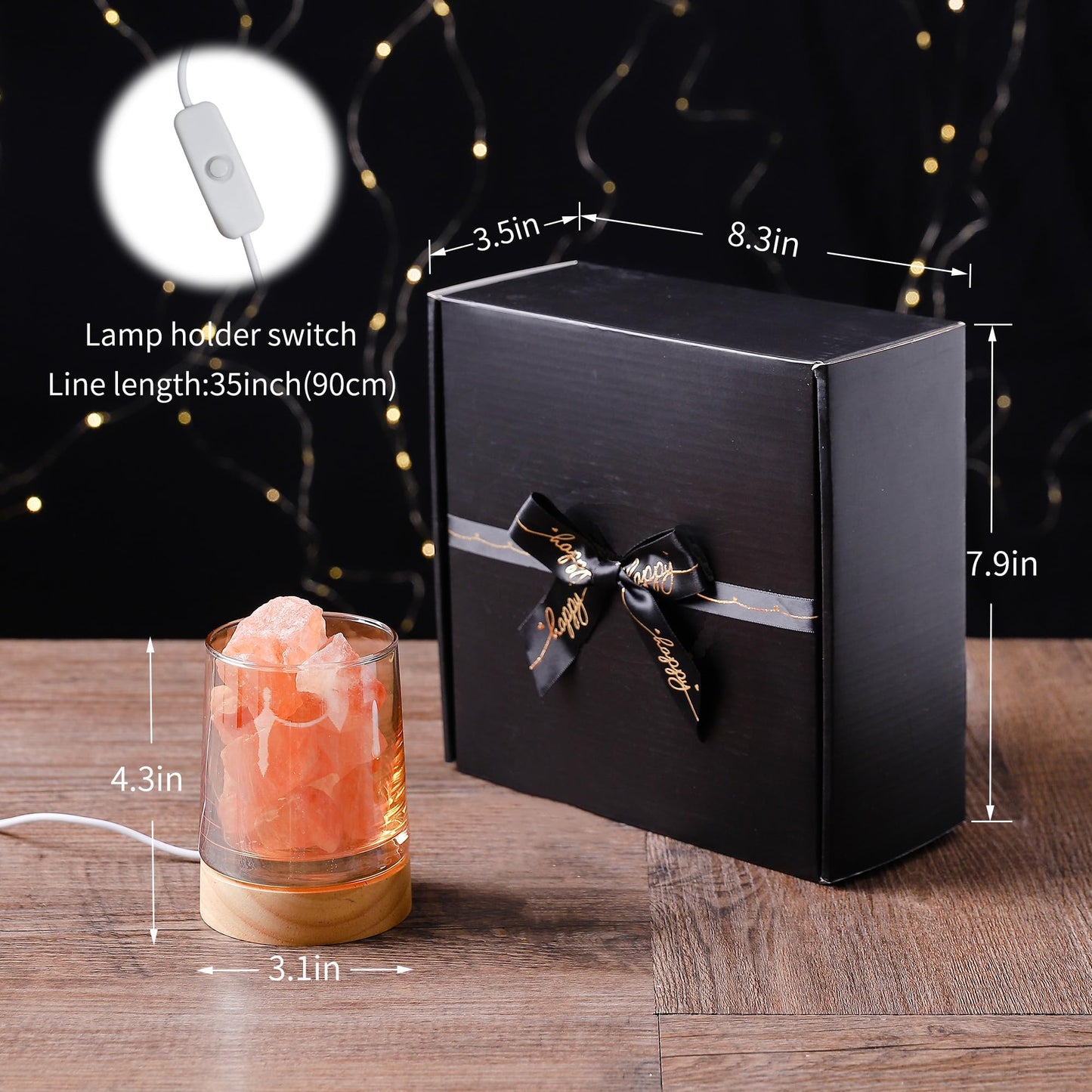Himalayan Salt Stone Essential Oil Diffuser - Lavender Essential Oil Gift Set - Natural Aromatherapy Diffuser for Home & Office - Stress Relief & Air Purifier - Gift for Women