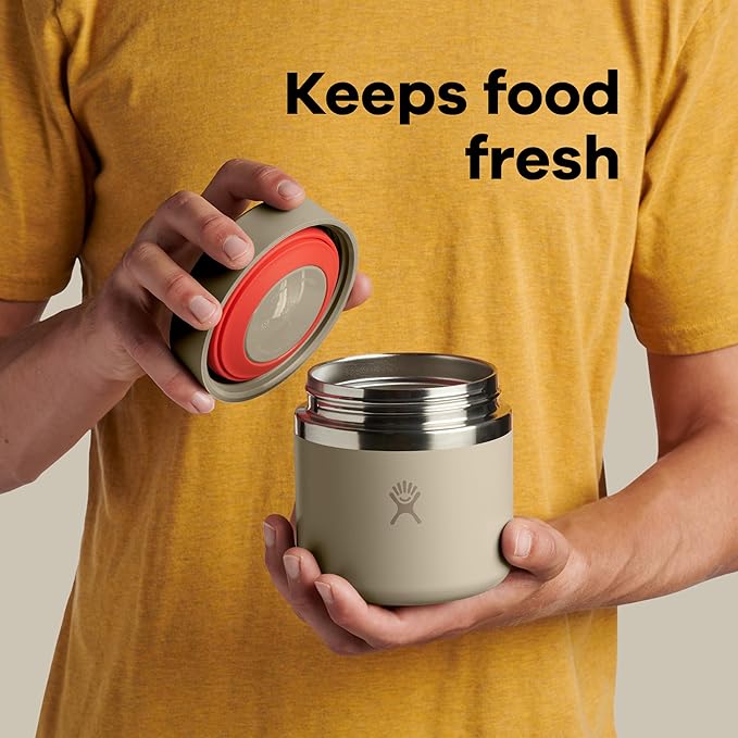 Hydro Flask Food Jar – Insulated Stainless Steel, Snack Travel Container for Hot Food & Soup 20 Oz Oat Tan