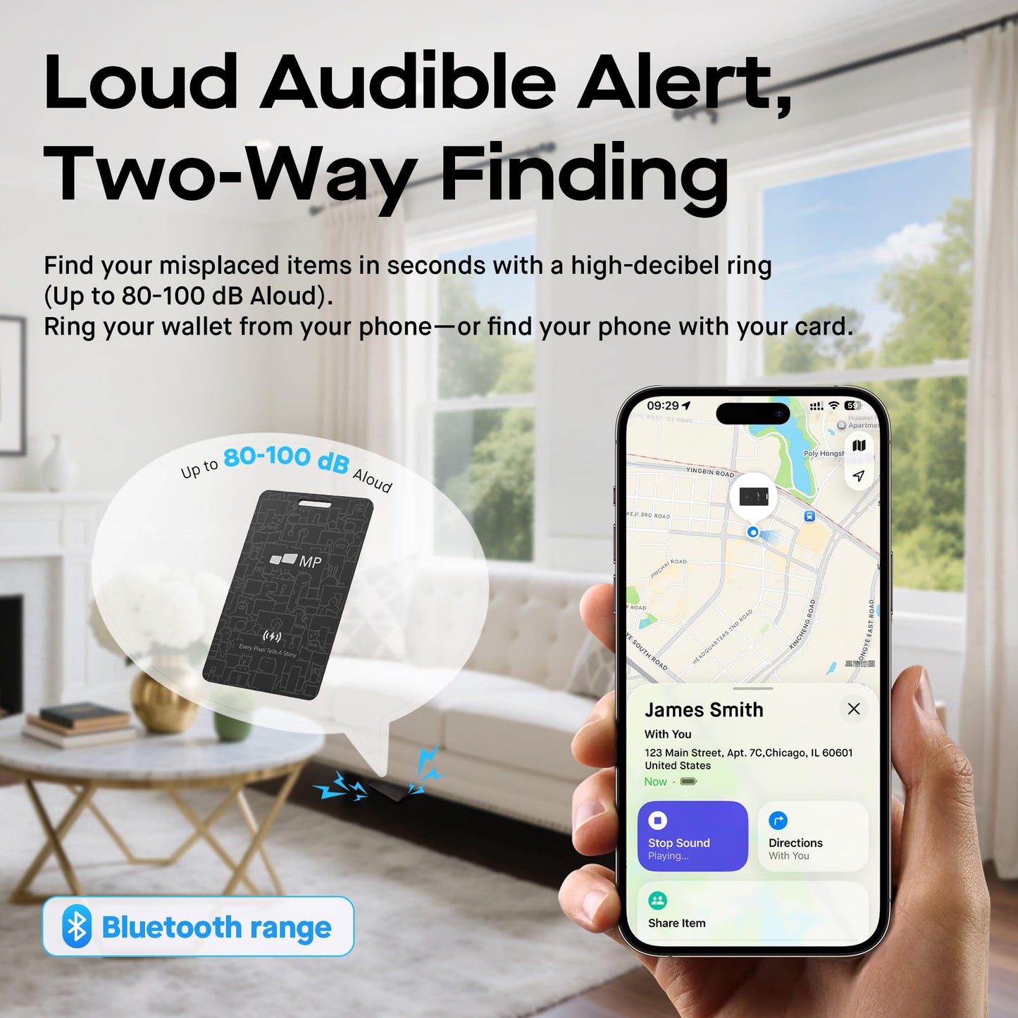 2026 Mobile Pixels Wallet Tracker Card, Works with (iOS and Android), Ultra Slim Rechargeable Bluetooth Tracker, Tracker Key Finder, Portable Item Locator for Wallet, Bags, Luggage (2- Pack)