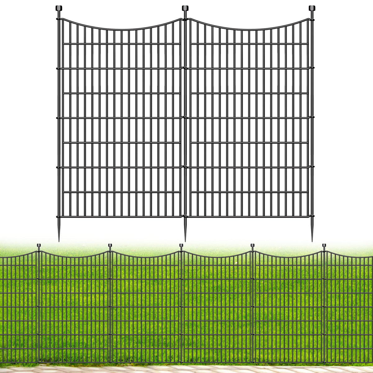 No Dig Dog Fence Outdoor for Yard, 48 in(H) X 11.8 ft(L)