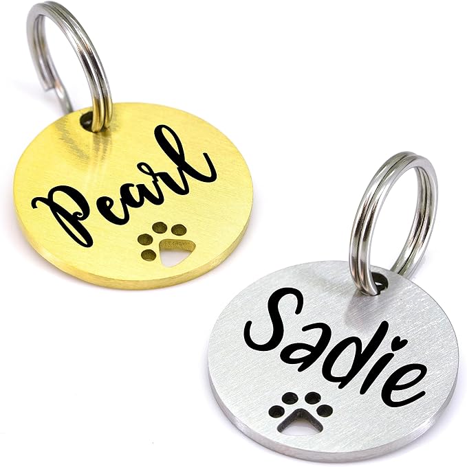 Ultra Joys Personalized Dog Tags - Engraved Pet ID Tag, Rose Military Tag