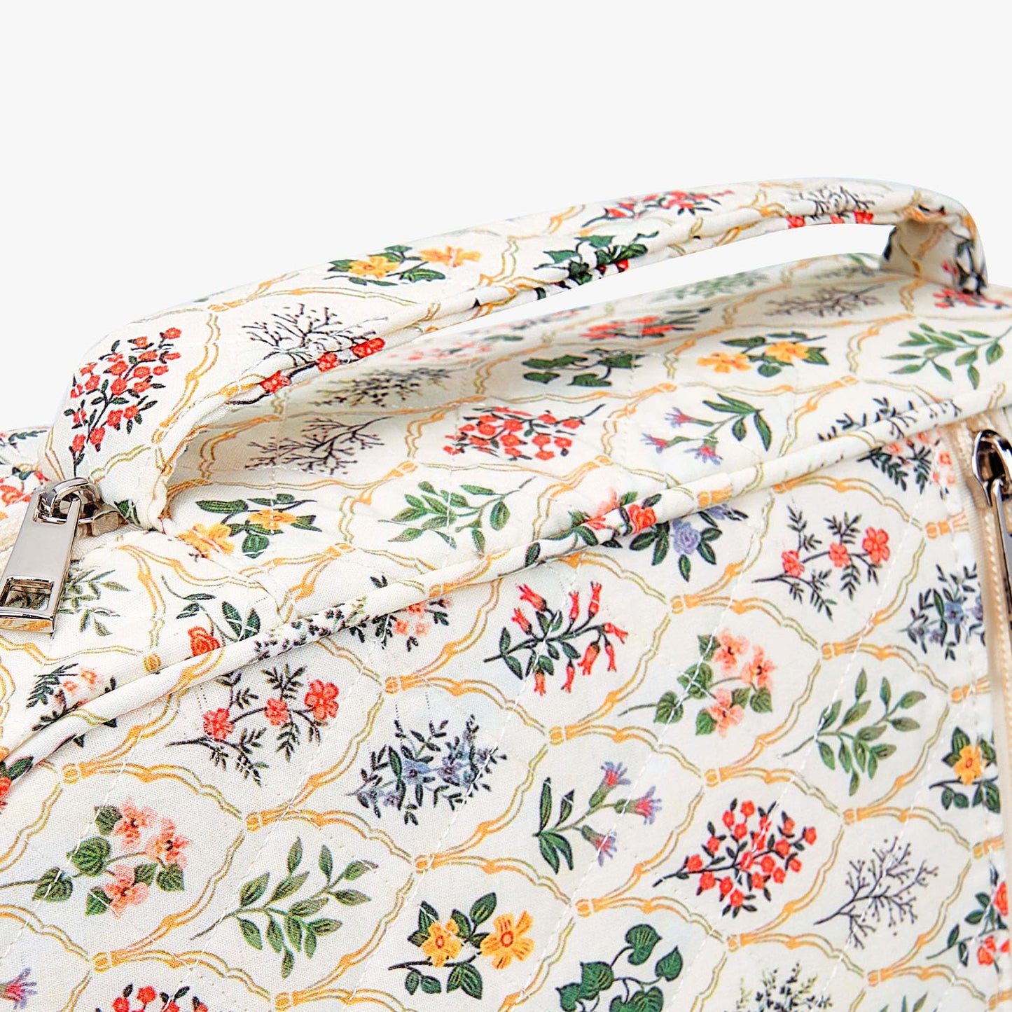 Hibilog Bible Cover Case for Women, Quilted Cotton Bible Study Book Carrying Case, Gift for Christians Top Handle & Zippered
