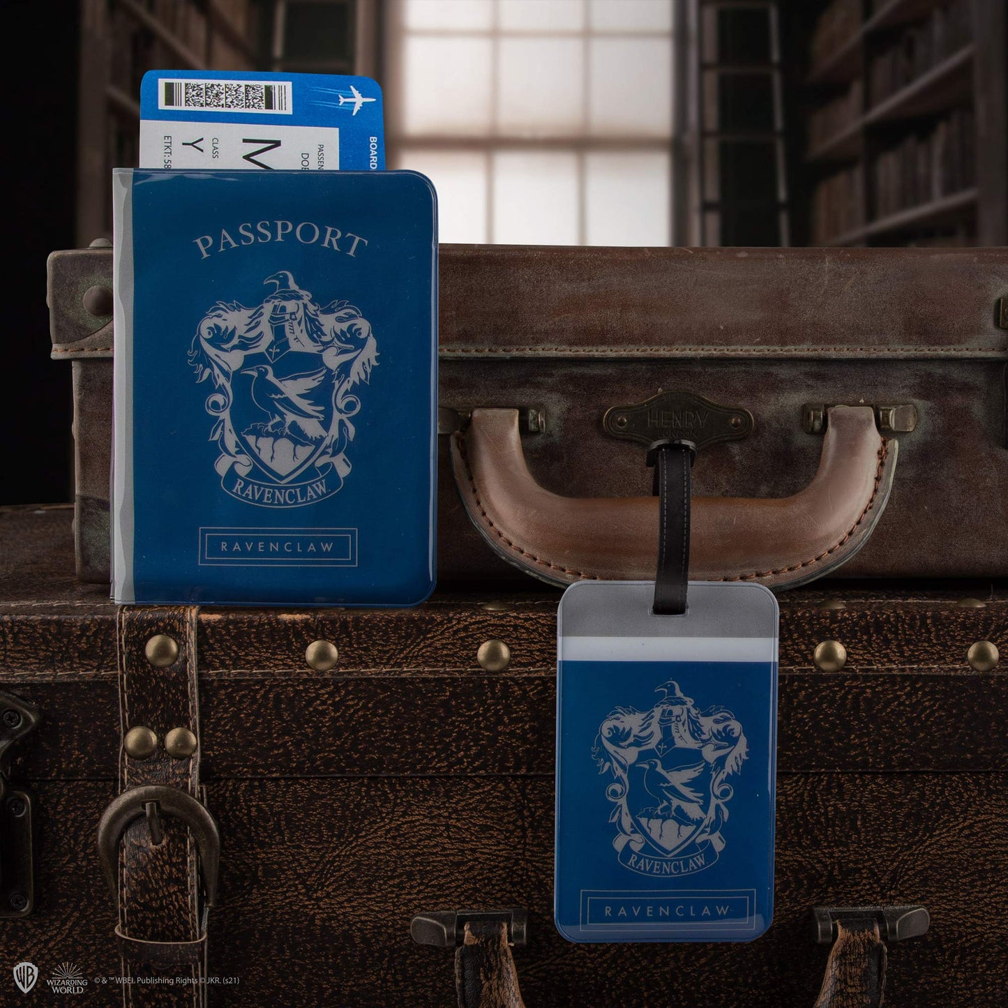 Cinereplicas Harry Potter - Set of Tag & Passport Cover Ravenclaw - Official License
