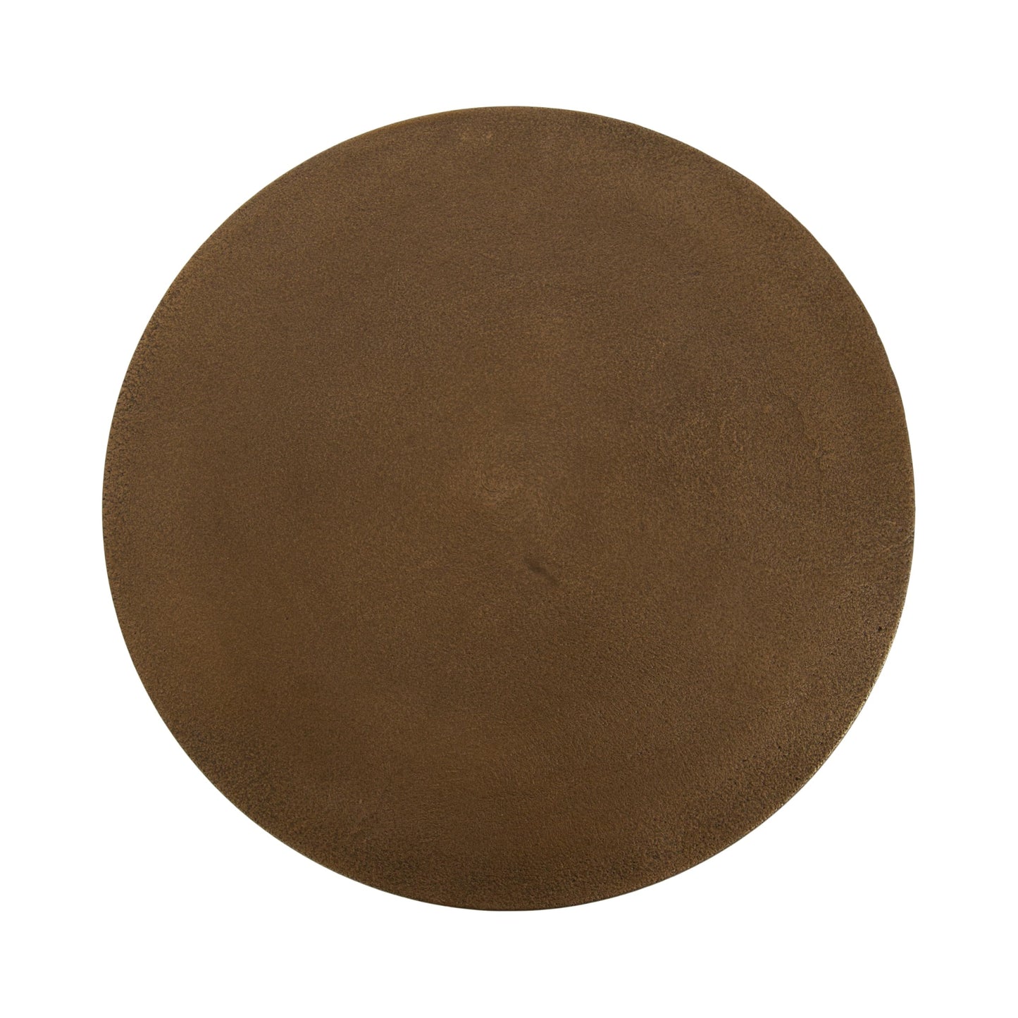 Kate and Laurel Henshall Mid-Century Metal Round Side Table, 12 x 12 x 24, Antique Brass, Sand Cast Aluminum Sculptural Indoor Plant Stand with Tripod Base for Use as End Table or Bedroom Nightstand