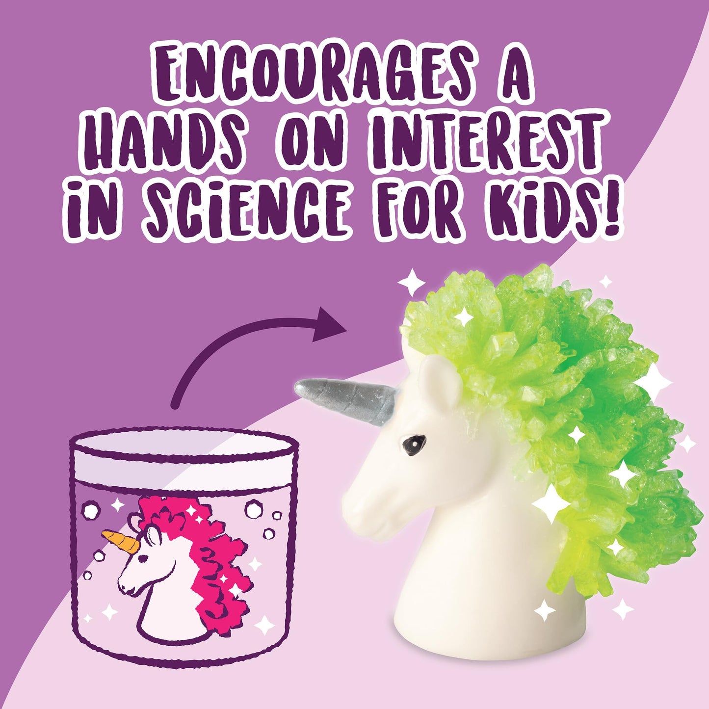 MindWare Crystal Growing Kit Unicorns – STEM Science Experiment for Kids, Grow Sparkling Crystals on Unicorn Figurines, Ages 8 and Up