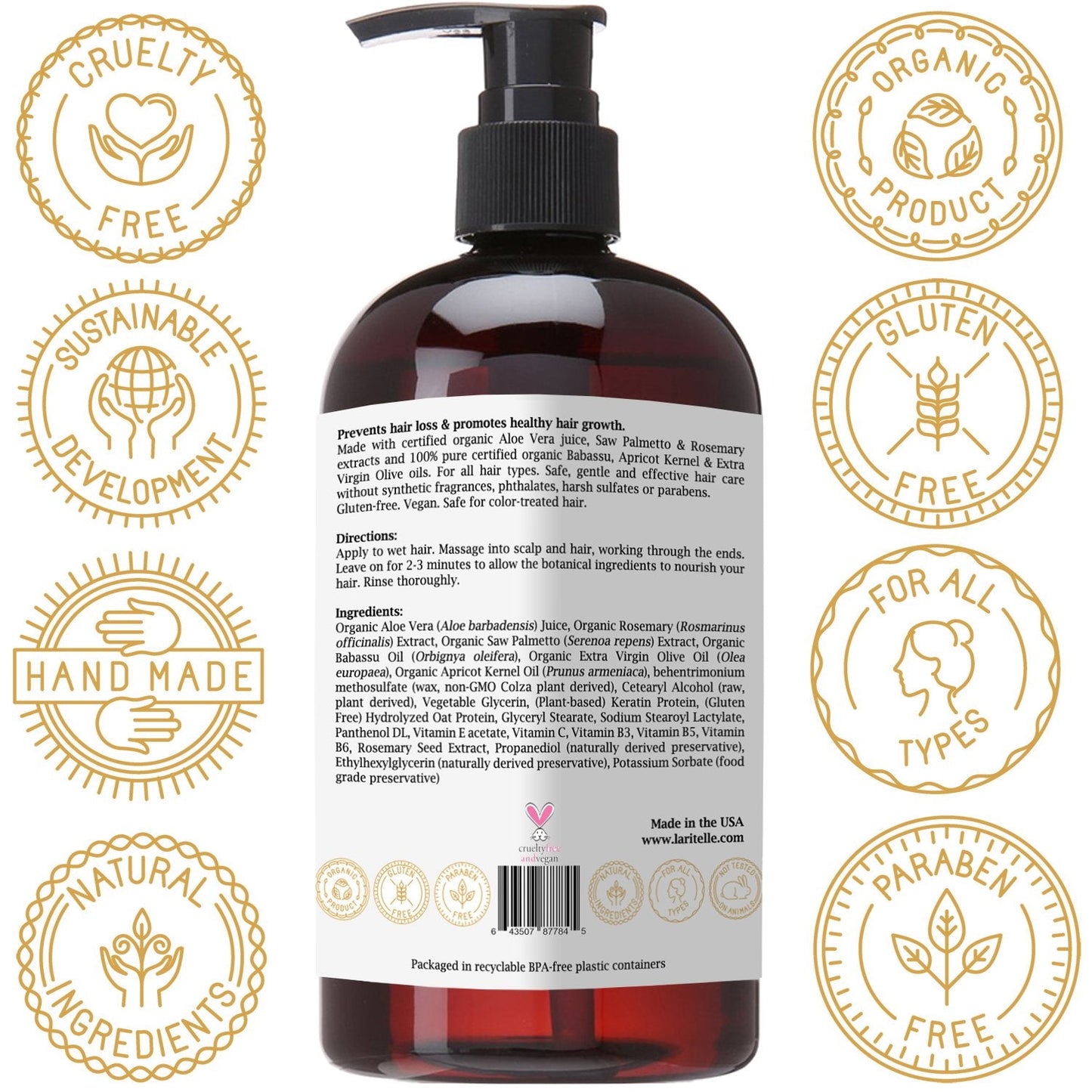 Organic Unscented Conditioner Herbal Magic 16 oz