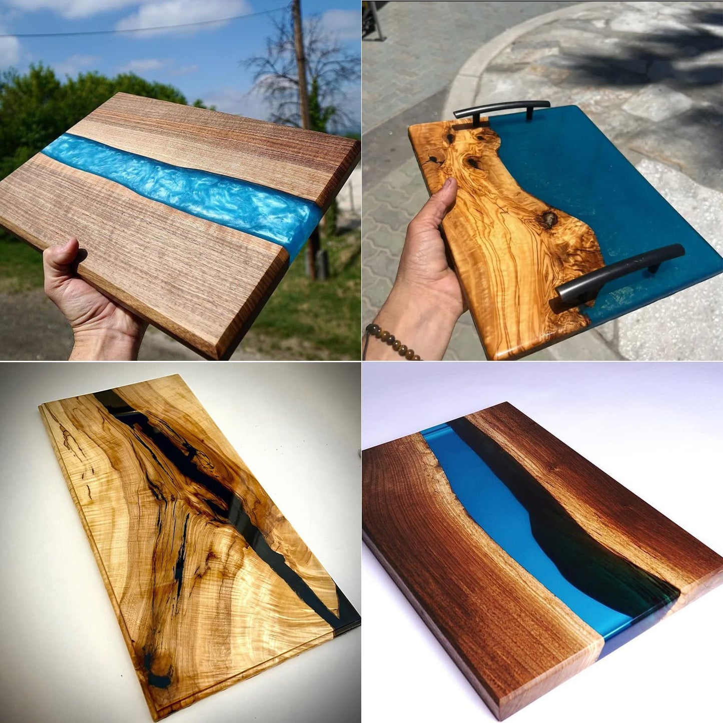 Kalinta Epoxy Mold with Divider Adjustable - 19x11x3 in No-Seal Large Resin Mold Integrated Clamping System - Perfect for Beginners & Experienced Artists Alike - Ideal for Creative Resin Art Projects