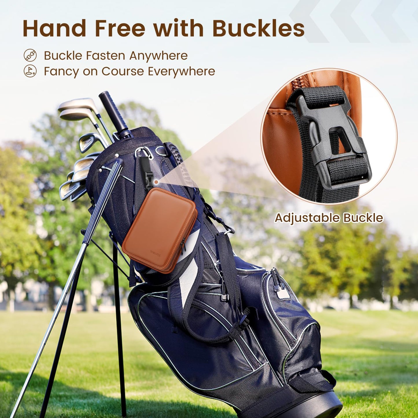 YOREPEK Golf Accessories Kit for Men, Golf Stuff Set with Leather Case, Golf Balls, Golf Tees, Multifunctional Divot Knife, Monocular, Scorer, Golf Gifts for Men Women Golfers