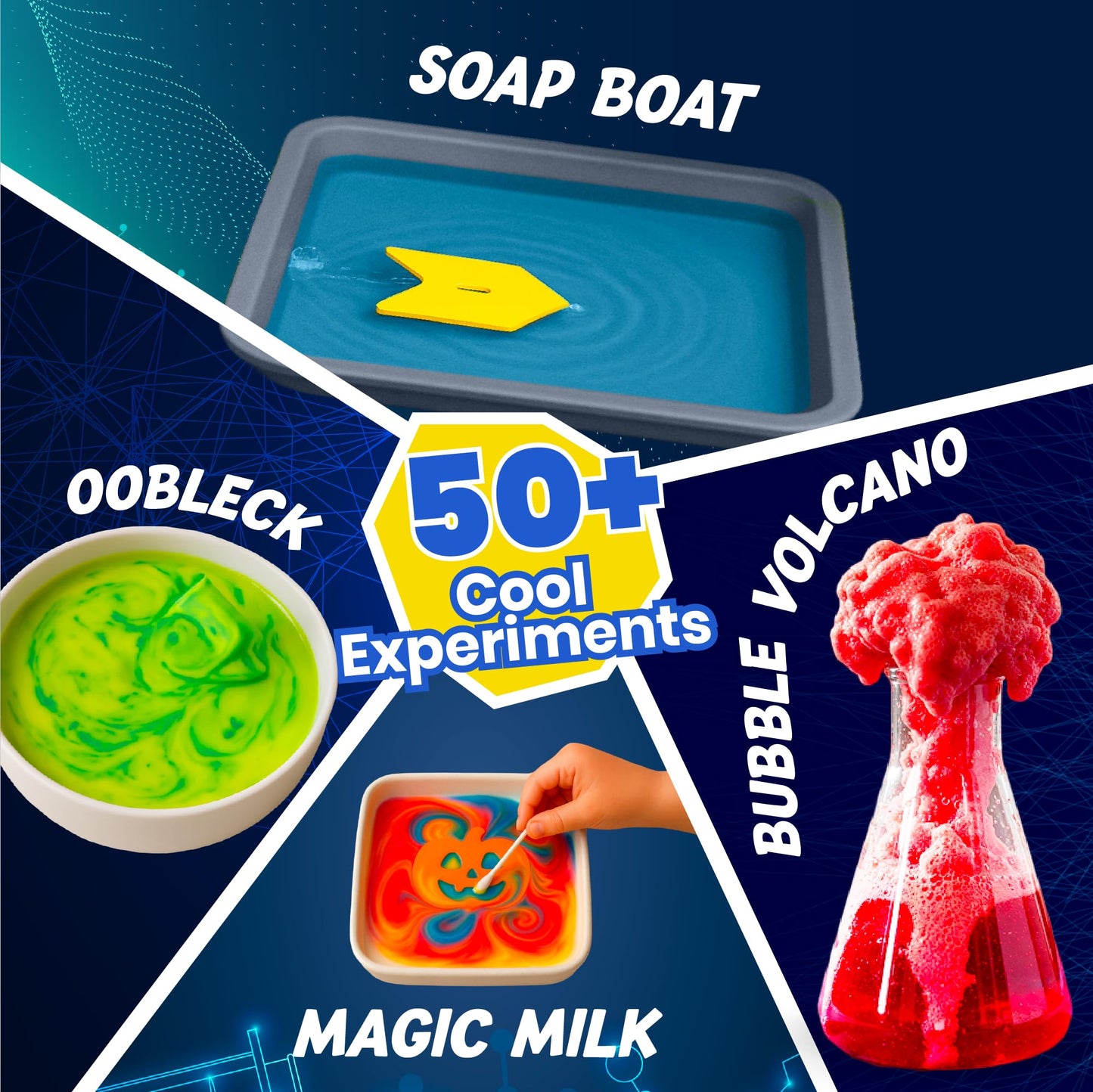 Junior Science Kit for Kids Age 4-14 | 50+ Stem Science Experiments | Educational Toy for Boys and Girls | Birthday Gift for Smart Kids- Curious Junior
