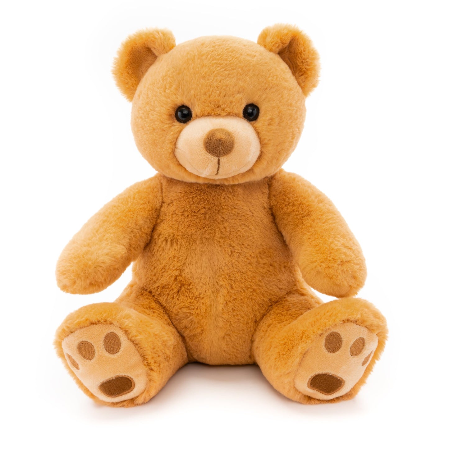 WEIGEDU Fluffy Teddy Bear Stuffed Animals Plush Toys with Lattice Tie for Kids Babies Birthday Bedtime, 12 inches