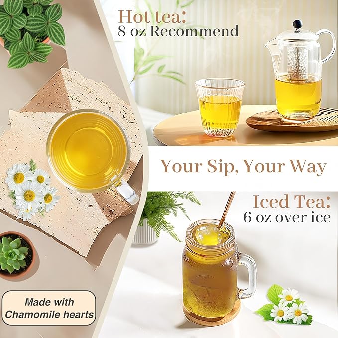 Johou Chamomile Herbal Tea Pods, Compatible with All K-Cup Brewers & Keurig 2.0, 24 pods, Caffeine Free