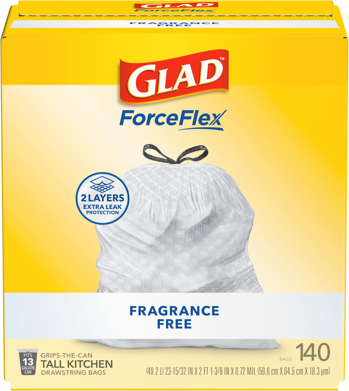 ForceFlex Tall Kitchen Drawstring Trash Bags (140 Count)