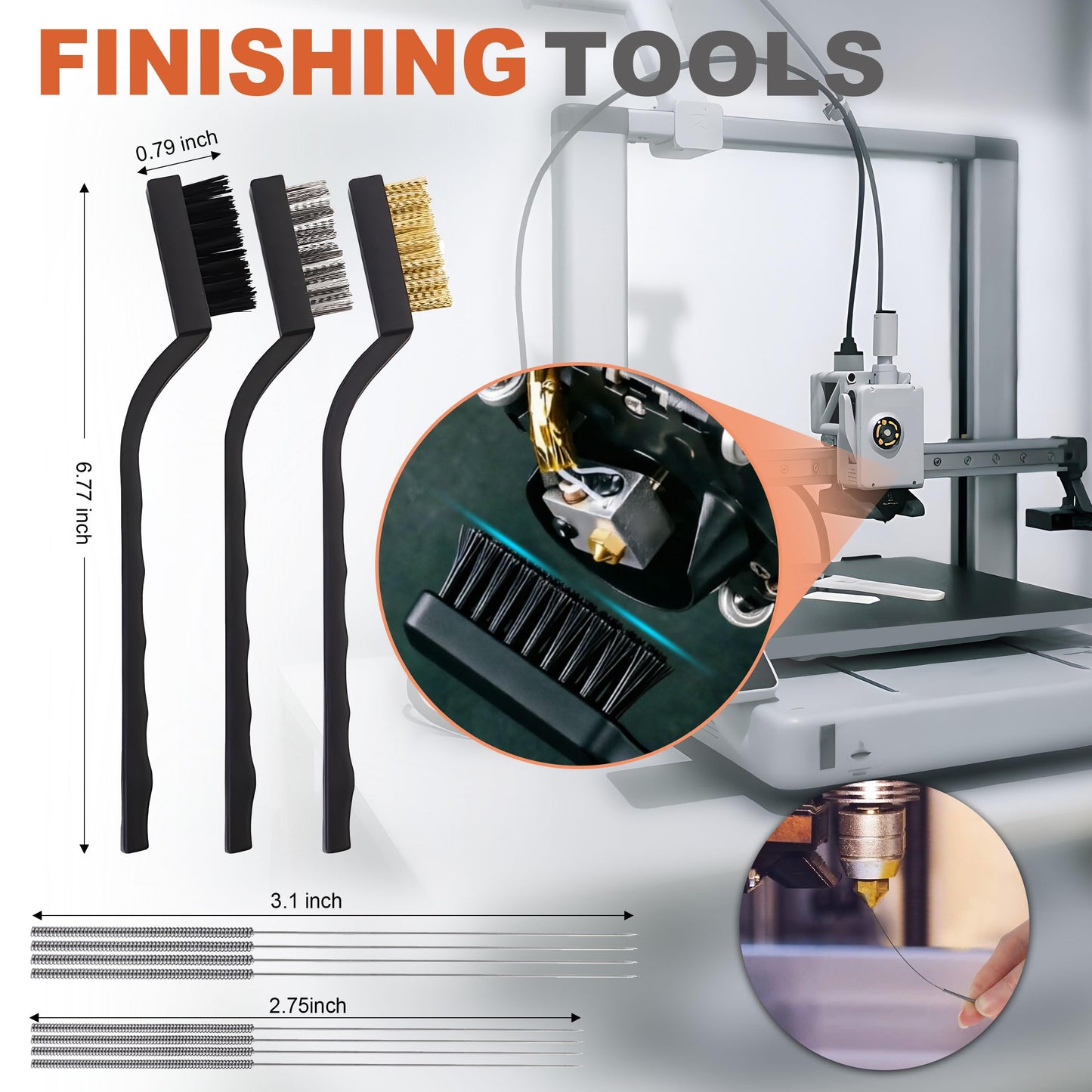 Tinytrees 3D Printer Tool Kit - 30pcs 3D Printing Accessories for FDM & SLA Printers, Nozzle Cleaning Needles, Scrapers, Files, Brushes, Tweezers, Cutter, Carving Knife, Grinding Rods