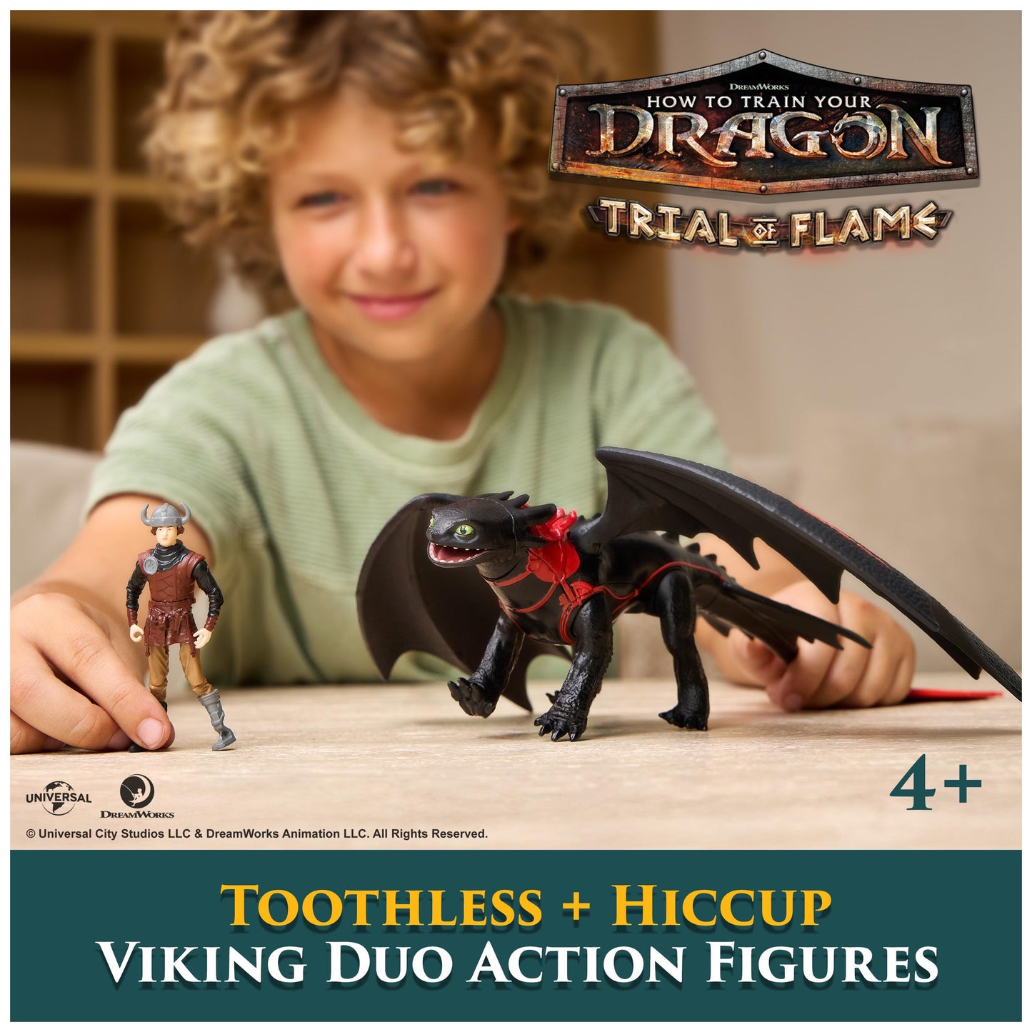 DreamWorks Dragons, How to Train Your Dragon, Toothless & Hiccup, Viking Duo Action Figures, Kids Toys for Boys Ages 4 and up
