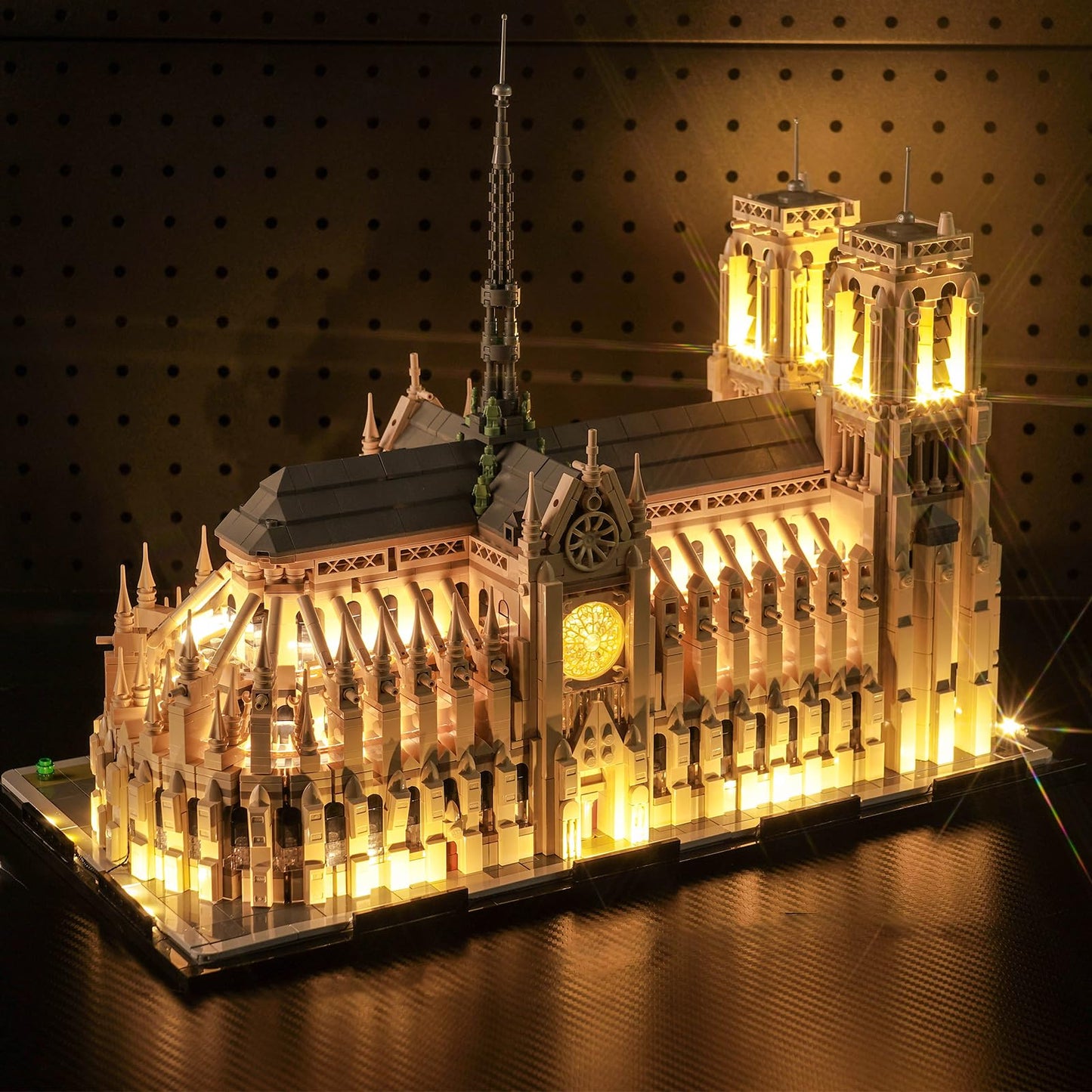 LocoLee Light Kit Compatible with Lego Notre Dame Cathedral Architecture 21061, Creative Lighting Set Accessories Compatible with Lego Paris Notre Dame 21061 Set, No Models Only Light (RC Version)