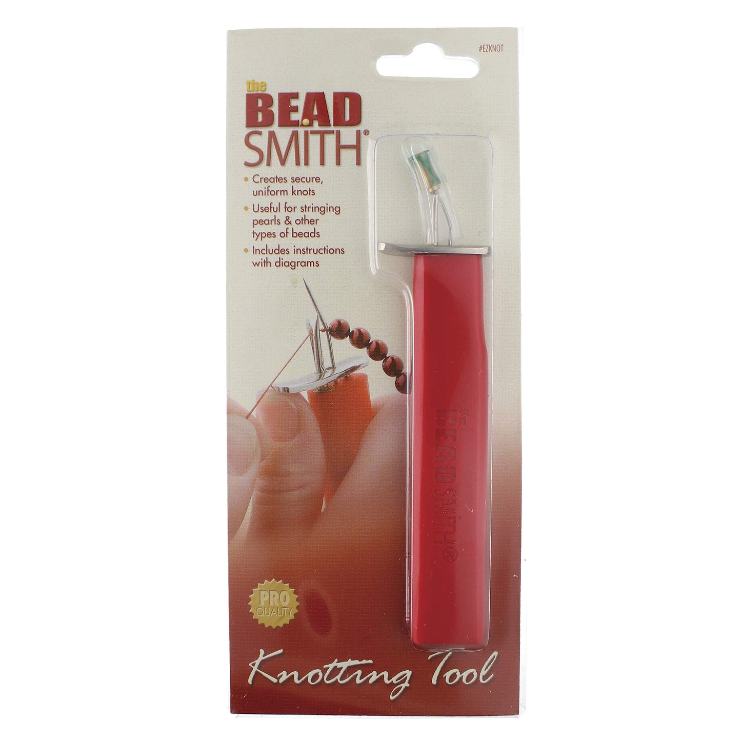 The Beadsmith EZ Knotting Tool, 6 Inches, Create Secure Knots, for Stringing Pearls and Other Beads