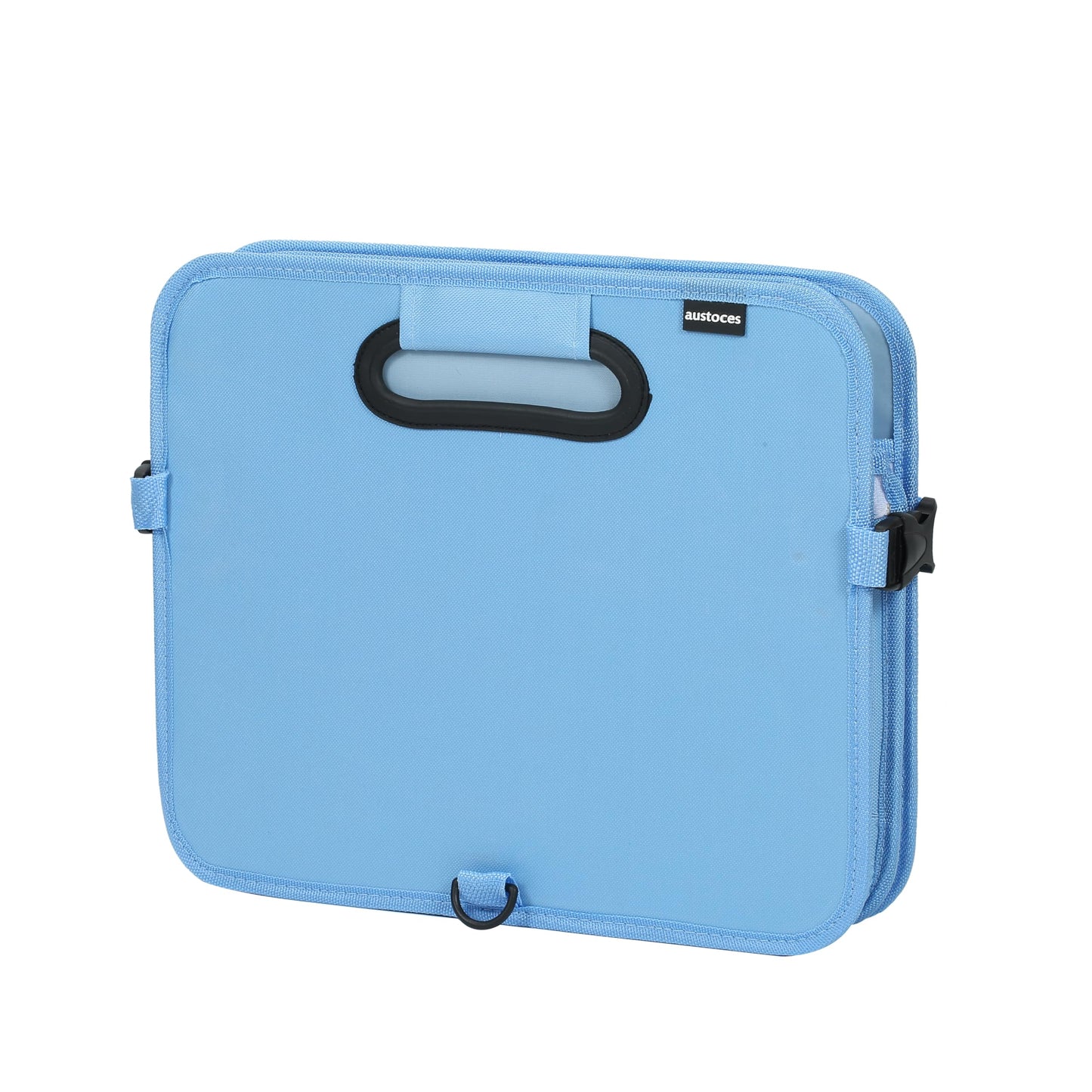 austoces Car Trunk Organizer With Soft Cover and Storage Bin Essentials Collapsible Organization Accessories for SUV/Sedan Blue
