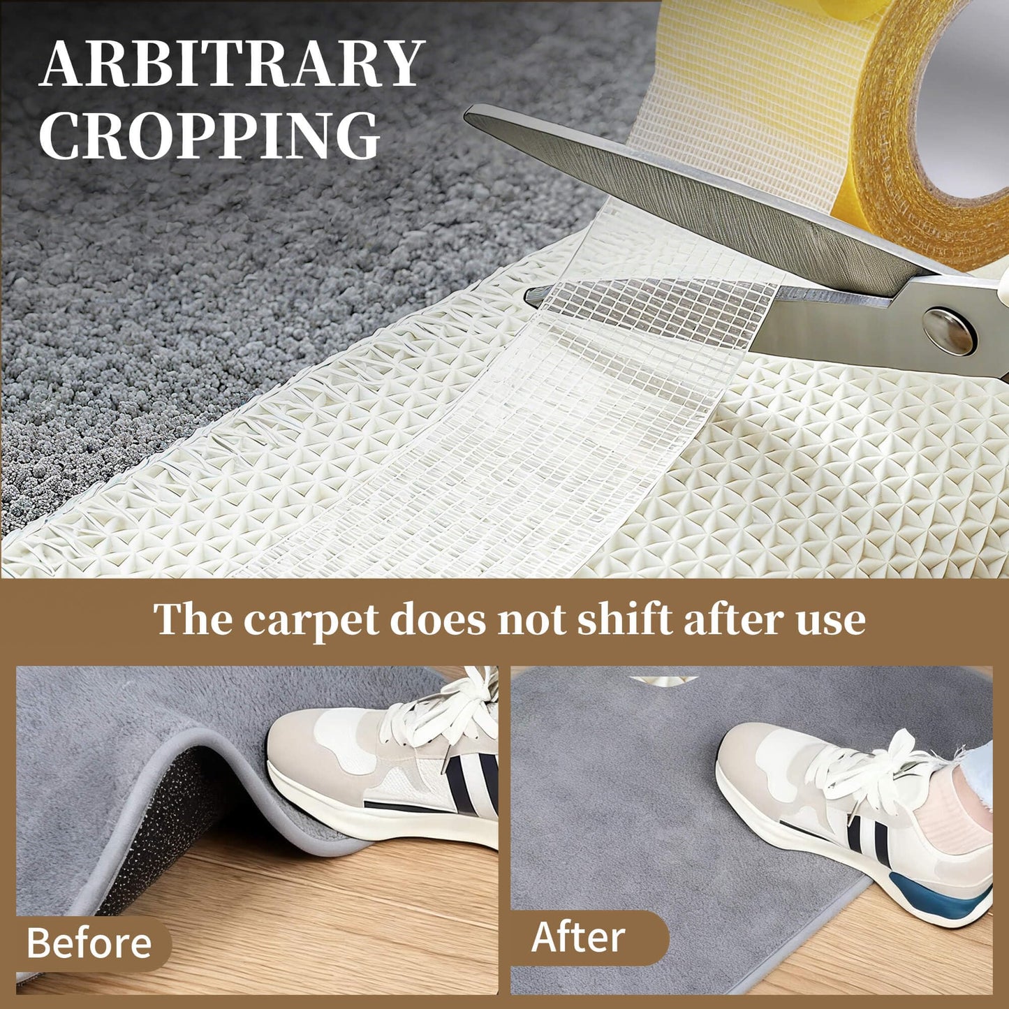 3 Rolls Tearable Double Sided Tape - 2”x 33 Ft Per Roll Heavy-Duty Removable Adhesive No-Scissors Hand-Tear Design Strong Hold No Residue Waterproof Multipurpose Mounting Tape for Carpets Photo Walls