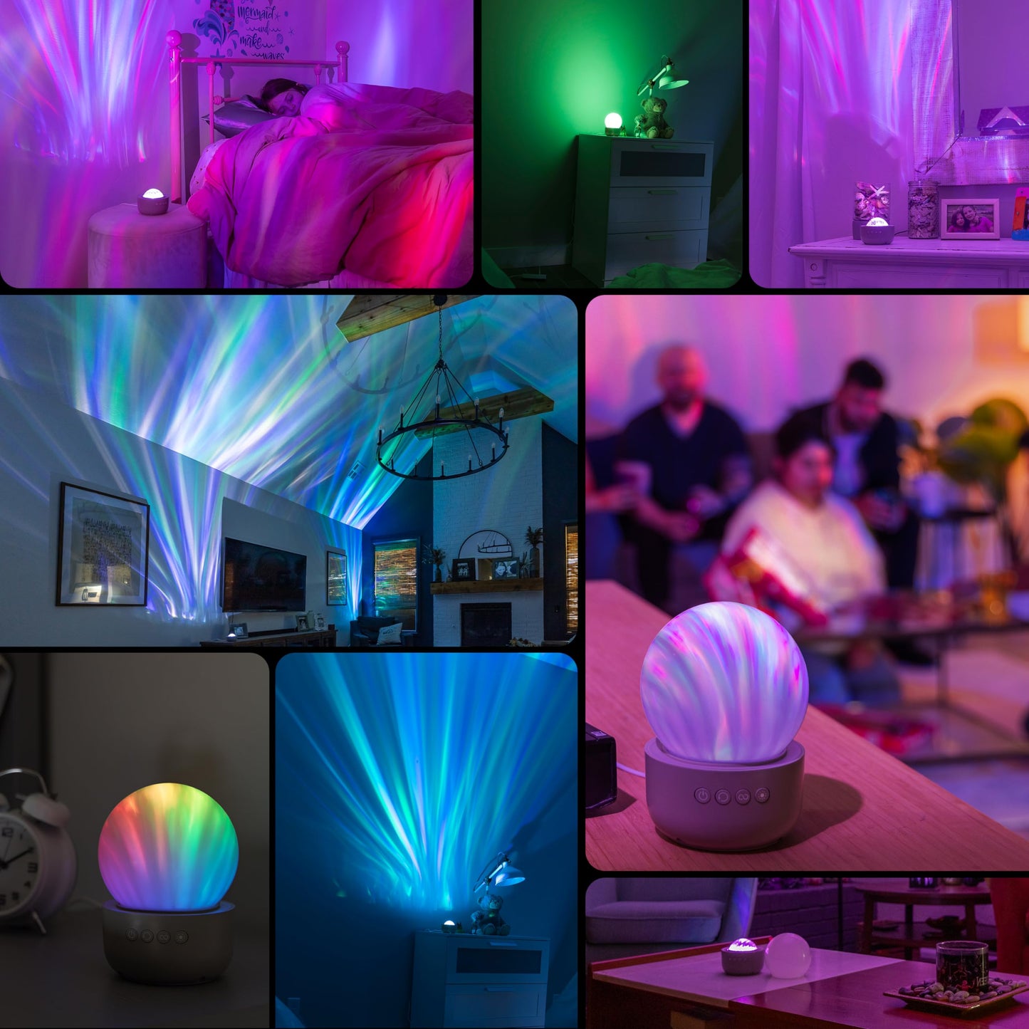 Enbrighten Aurora Crystal-Ball Galaxy Projector – Space, Nebula & Star Night Light with Northern Lights Effect – Tabletop Light for Bedroom, Playroom, Game Room & Parties (76044)