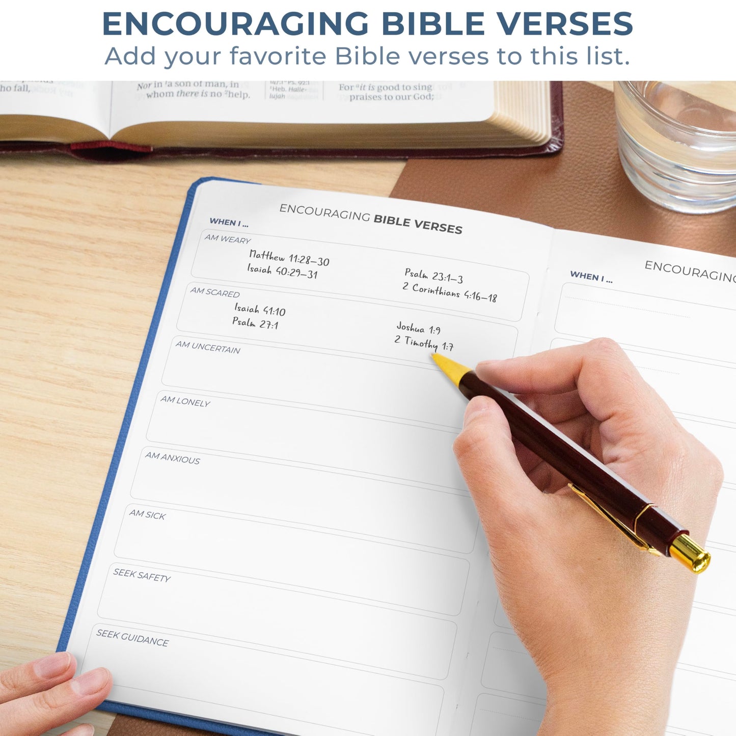 Clever Fox 5-Minute Daily Prayer Journal – Bible Study Journal for Women to Write In – Faith Based Gifts & Religious Accessories – Biblical Scripture Notes & Devotional Church Notebook (Mystic Blue)