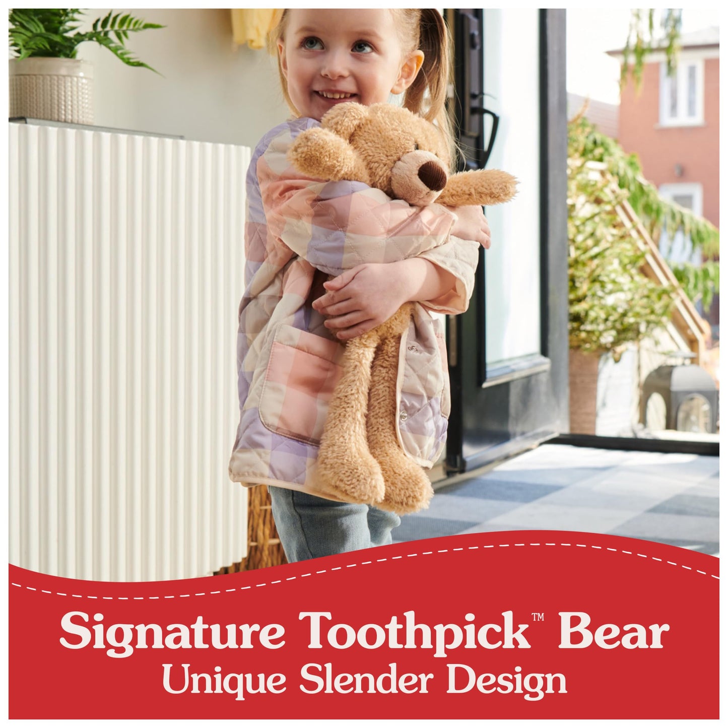 GUND Toothpick Classic Teddy Bear, Premium Stuffed Animal for Ages 1 and Up, Beige, 15”