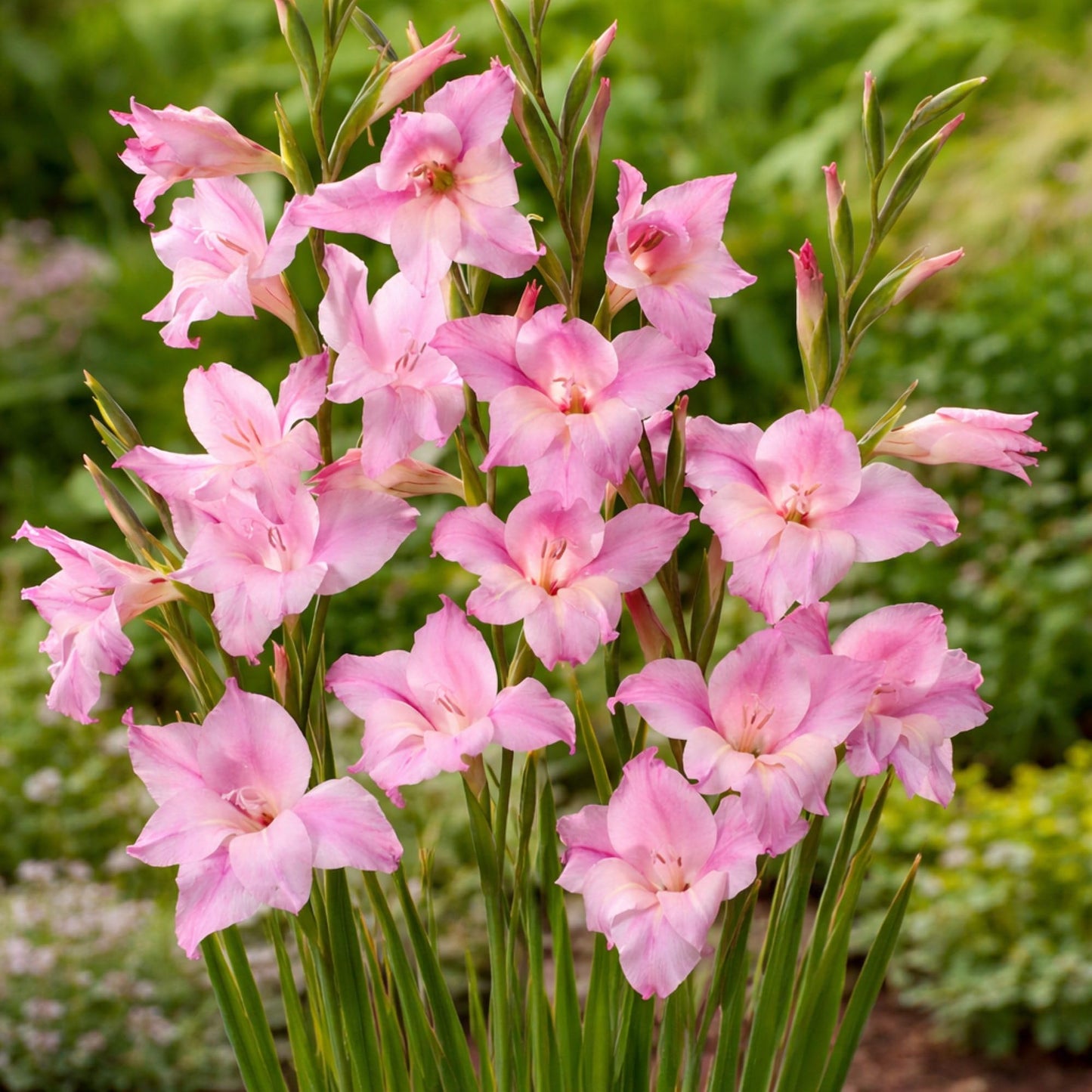 Easy to Grow Hardy Gladiolus Charming Lady 10 Bulbs - Light Pink Flowers Bloom in Spring to Summer Sun