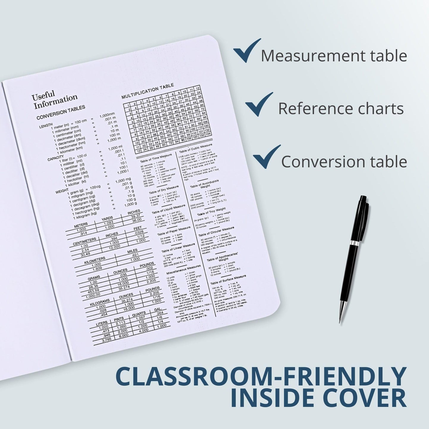 ROARING SPRING Hard Cover Composition Notebook, 4 Pack, Blue Marble Comp Book, 9.75″ x 7.5″, Unruled Blank Paper, 100 Sheets (200 Pages), Made in USA