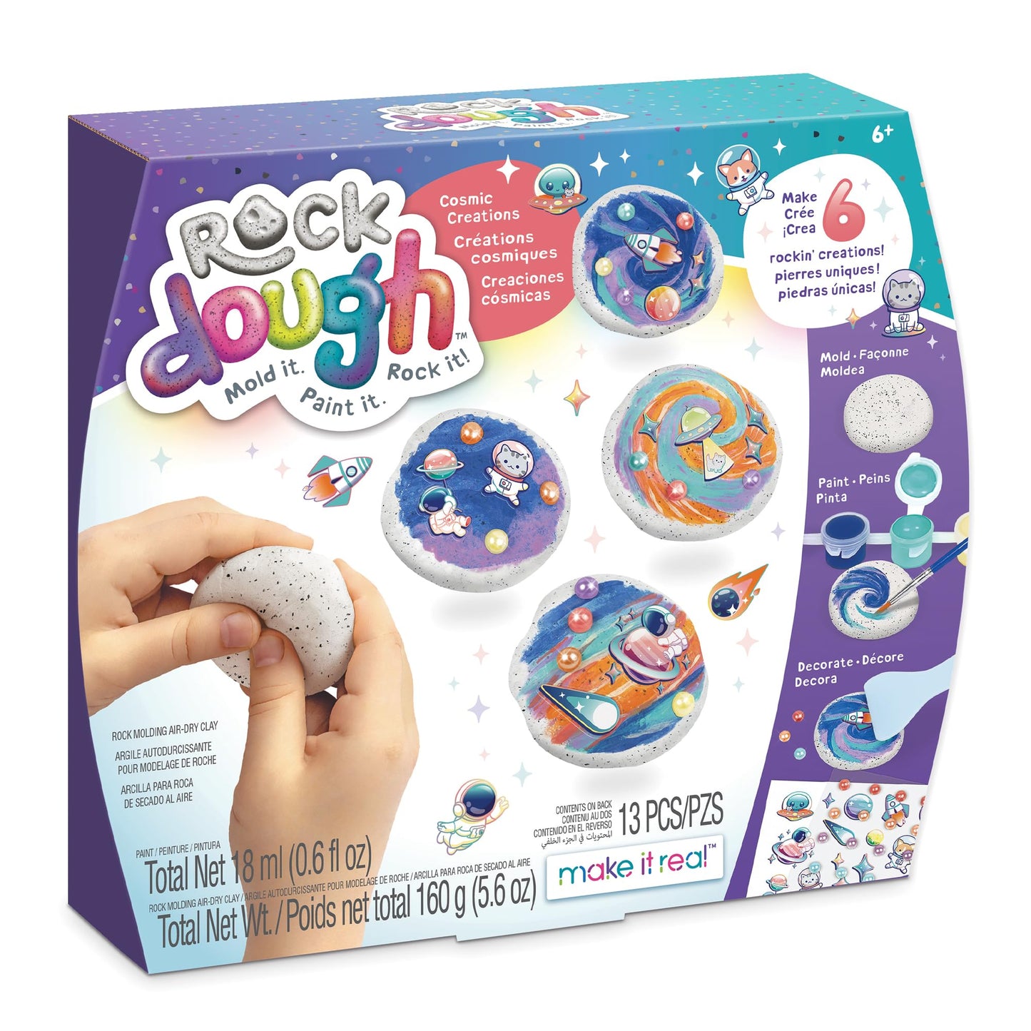 Make It Real Rock Dough Cosmic Creations Rock Molding Air-Dry Clay