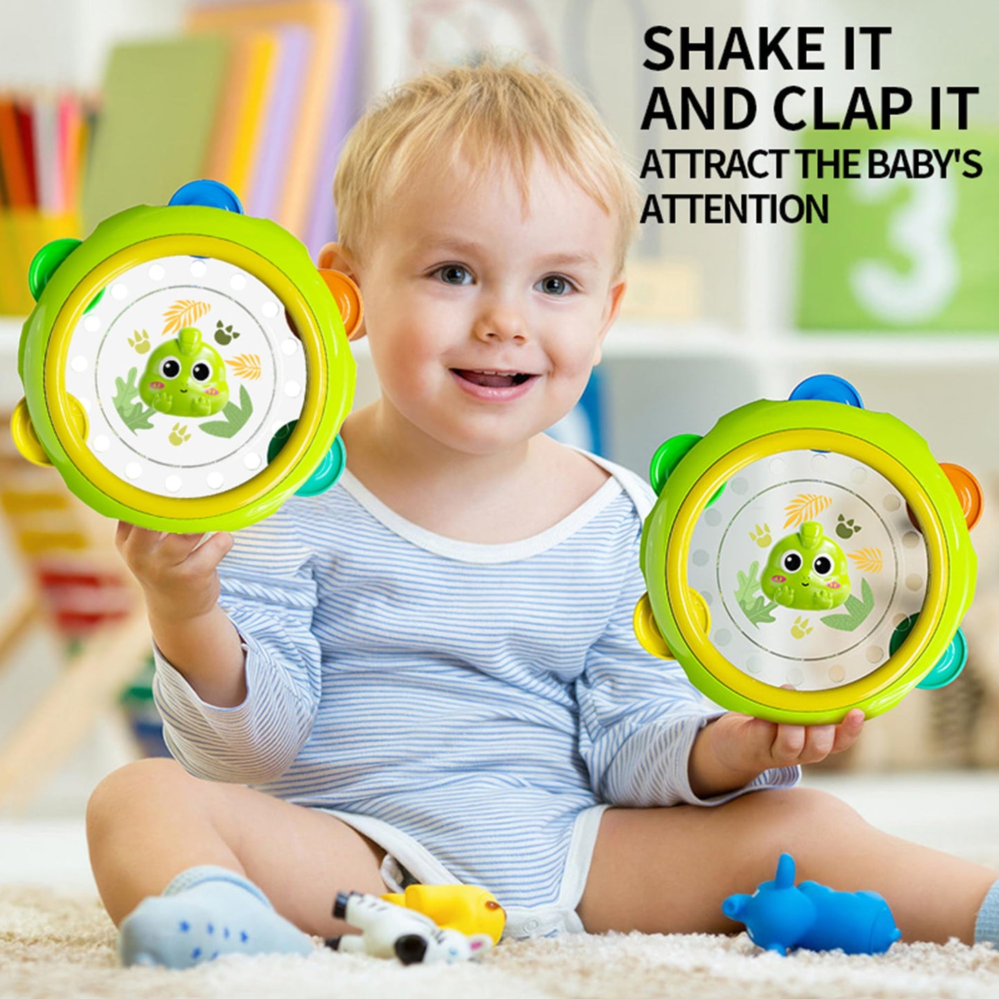 HAOHAOSHUA 8pcs Baby Rattles Toys Set for 3-6 Months,Grab Shake Rattle for Babies 6-12 Months, Easy Hold Teething Toy,Development Learning Toy for Babies 3+ Months Birthday Gift