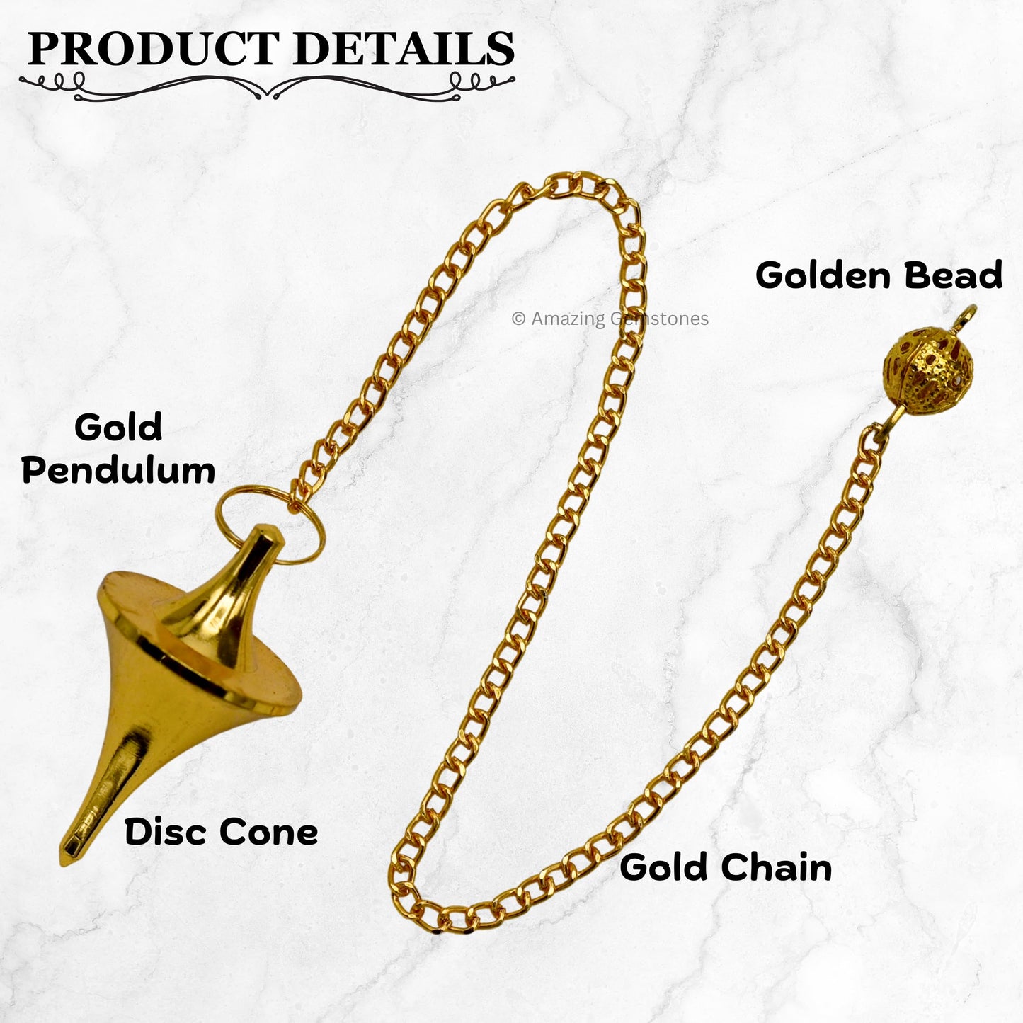 Amazing Gemstone Healing Metal Pendulums for Divination, Gold Disc Cone Steel Copper Pendulum High Energy Pendulo de Bronce Pendulos de Mesa MP36
