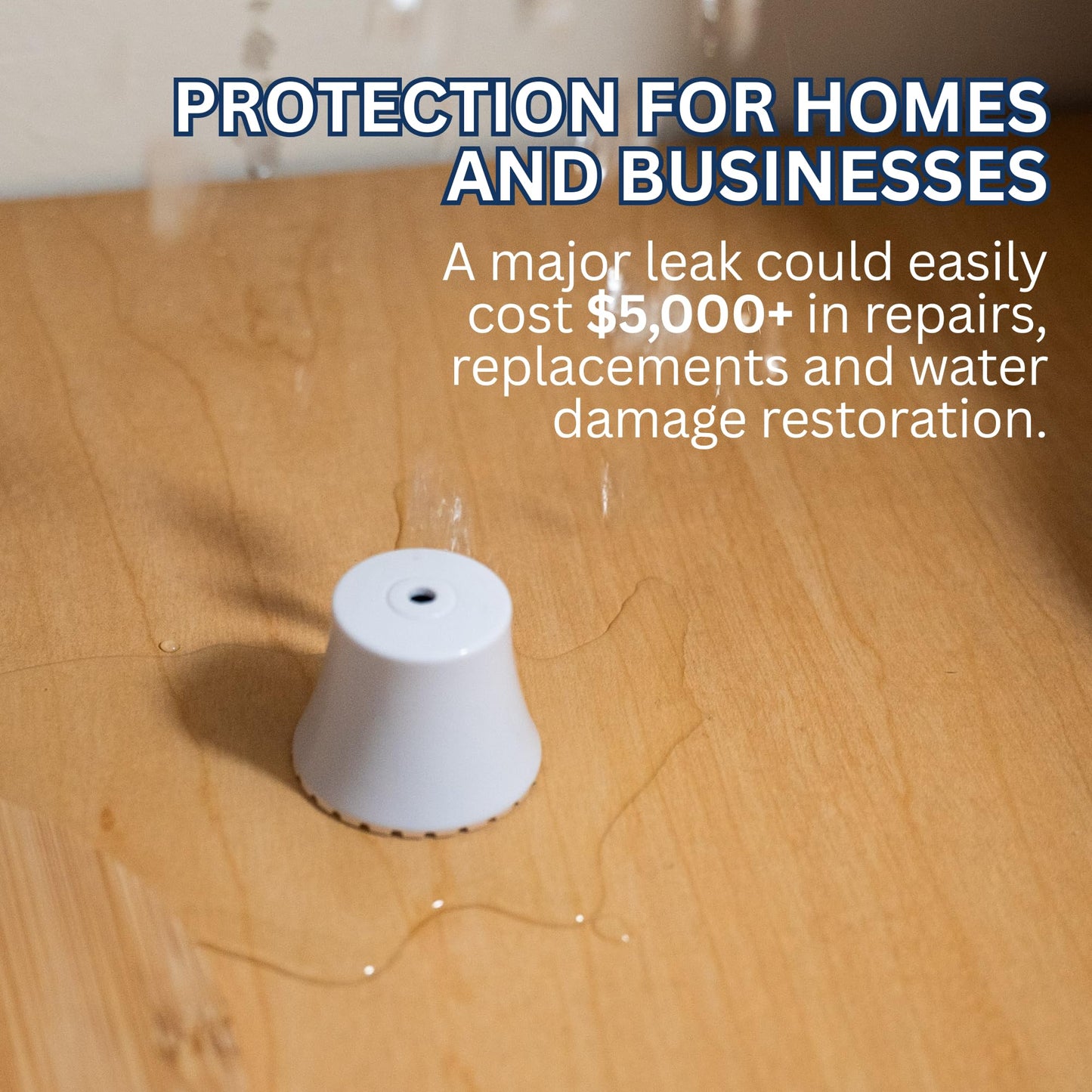 Flood Buzz Small Water Leak Alarm 6-Pack | Ready to Use, No Setup Required