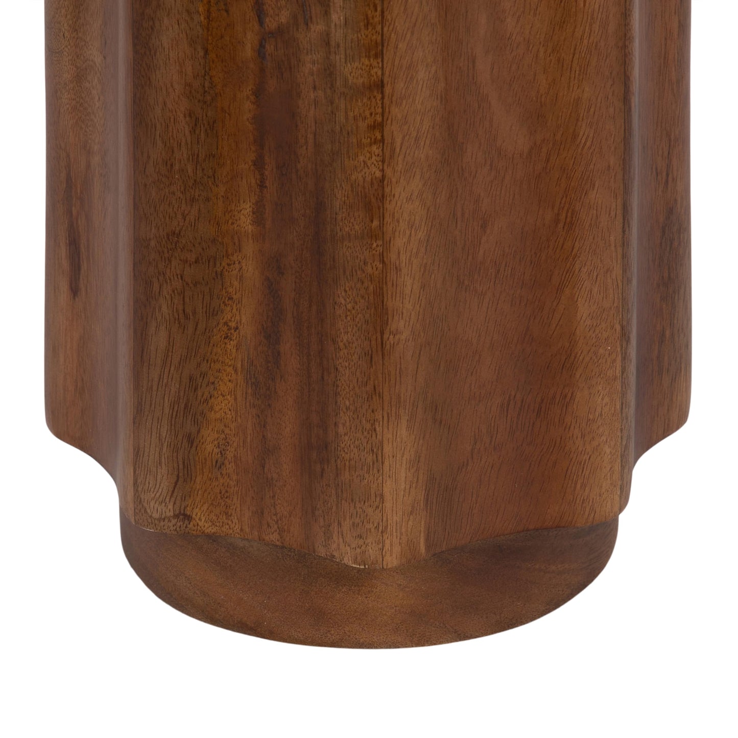 Kate and Laurel Pandey Modern Mango Wood Wavy Drink Table, 9 x 9 x 22, Walnut Brown, Curvy Mini Table for Use as a Pedestal Plant Stand Indoors or as a Small Nightstand Option