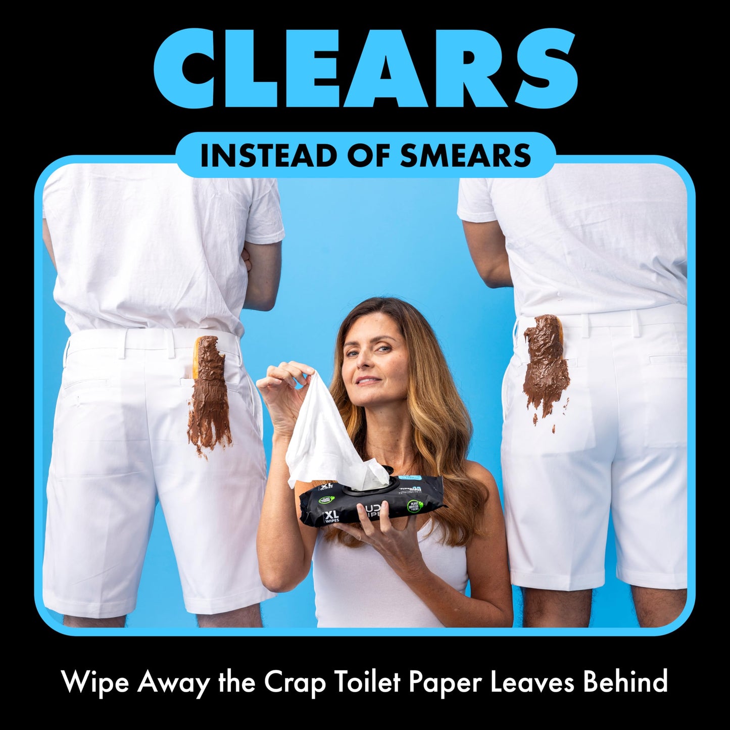 DUDE Wipes Unscented Flushable Wipes - Extra-Large Adult Wet Wipes for Sensitive Skin - 3 Pack (144 Count) - Infused with Vitamin E and Aloe - Septic and Sewer Safe