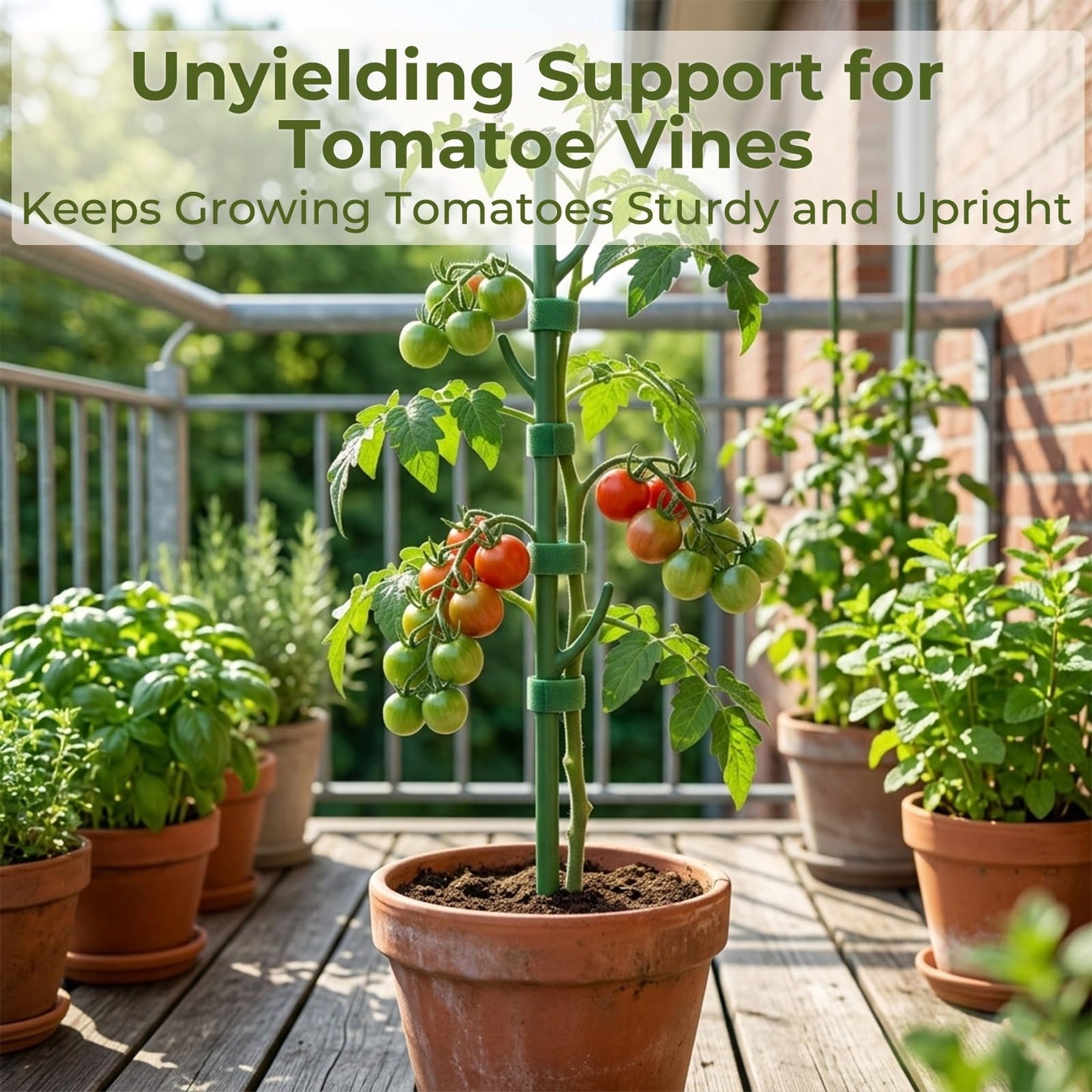 Heavy-Duty Monstera Plant Support Stakes - 10-Piece Stackable Sticks for Climbing Stem up to 39.6" Tall - 0.55" Thick Indoor Plant Poles & Outdoor Garden Structures