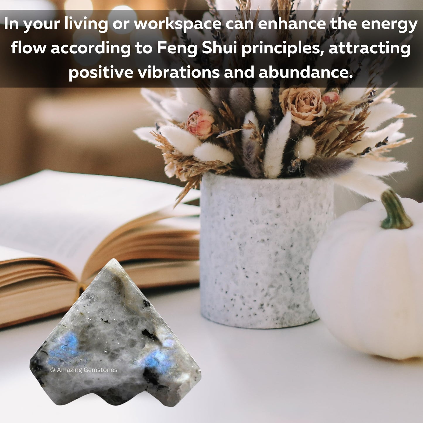 Amazing Gemstone Rainbow Moonstone Crystal Pyramid with 9 Pyramid Plate Bottom - 1" Mini Pyramid Figurine of Natural Stone Pyramid for Meditation,Reiki,Chakra Balancing Vastu Pooja and Crystal Grids
