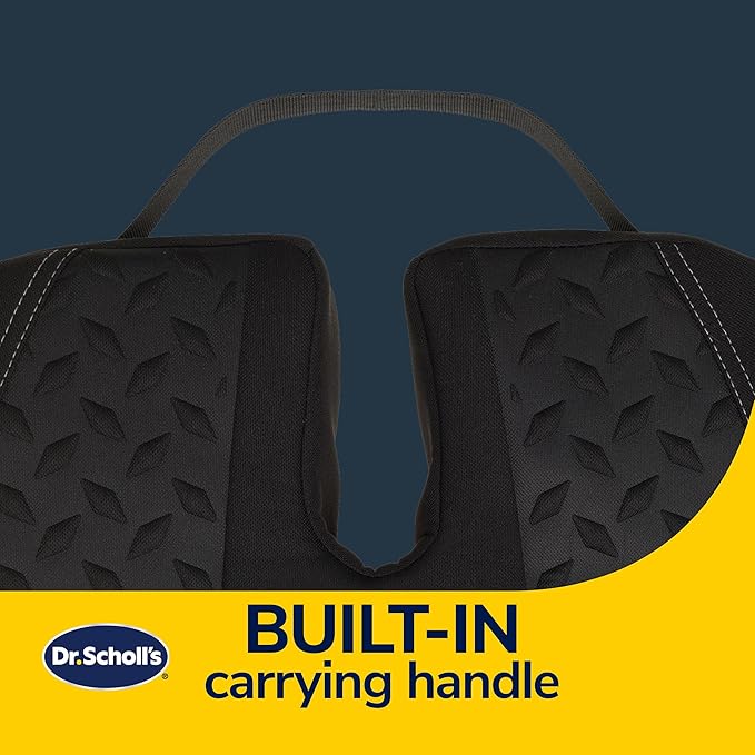 Dr. Scholl's Max Support Charcoal-Infused Posterior Seat Cushion, Memory Foam — Black