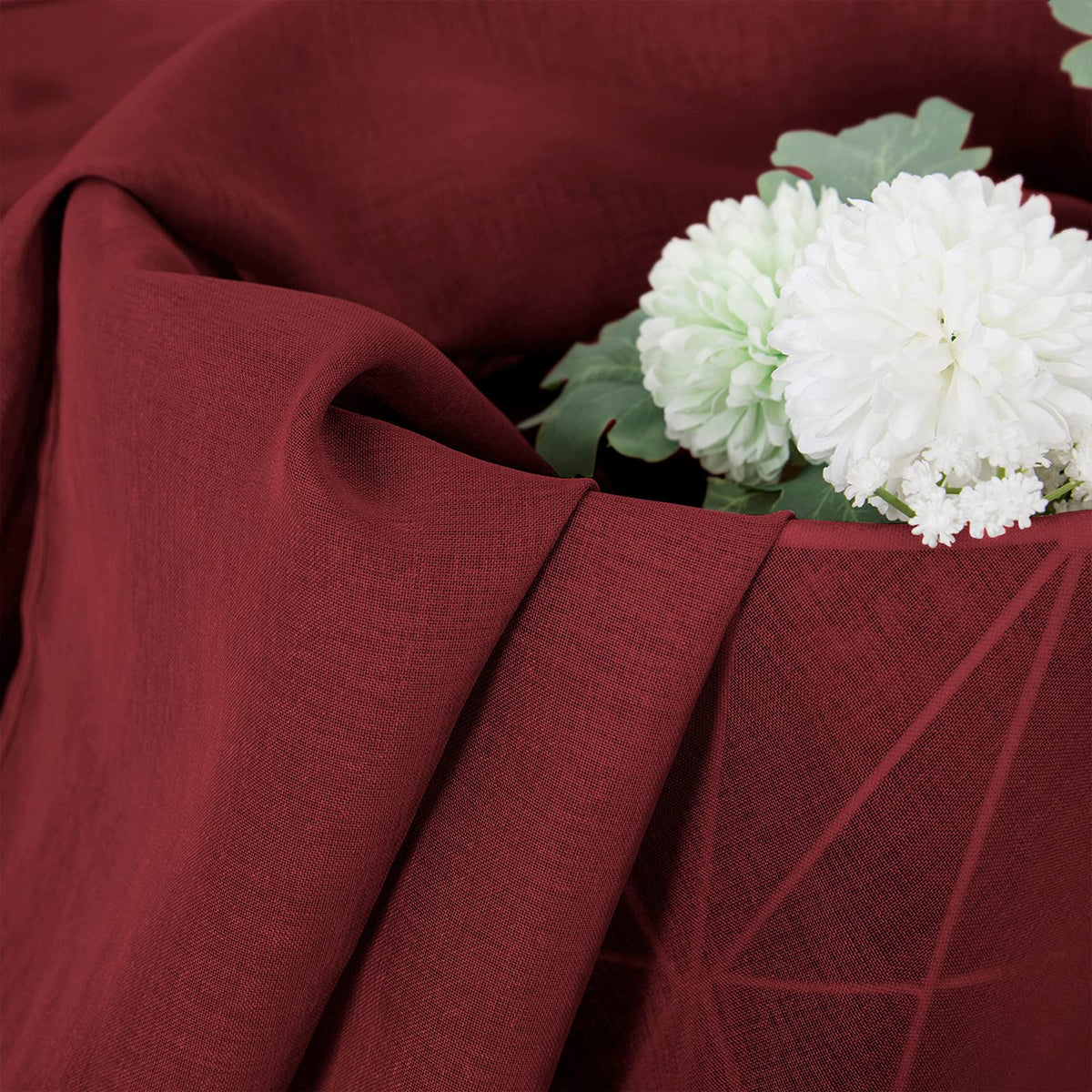 Short Sheer Curtain Linen Textured Bedroom Curtains Sheer Light Filtering Rod Pocket Voile Curtain for Living Room