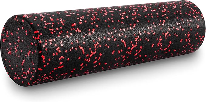 ProsourceFit High Density Foam Rollers 18 - inches Long, Firm Full Body Athletic Massager for Back Stretching, Yoga, Pilates, Post Workout Trigger Point Release, Pink