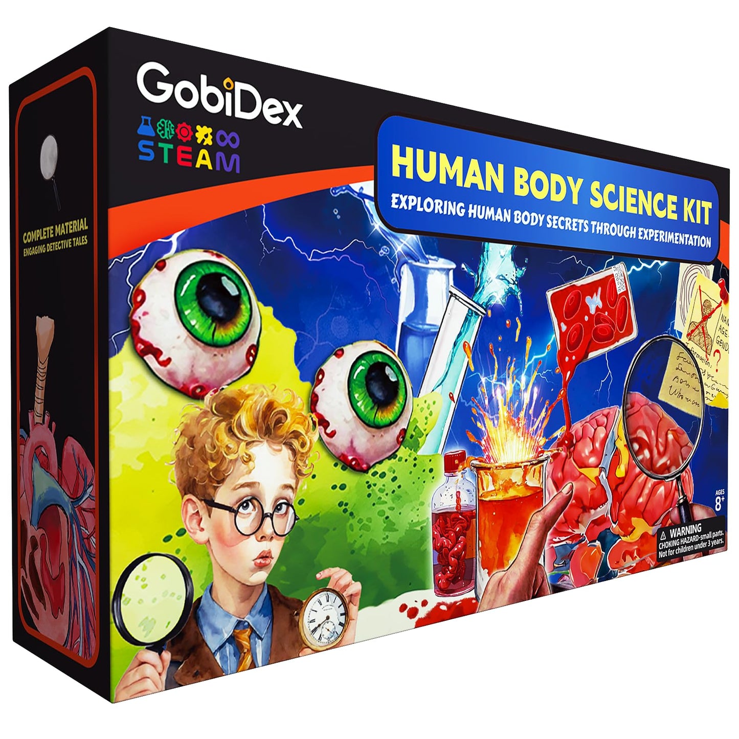 GobiDex Gross Science Experiments - Brain Dissection, Snot Making & Glowing Heart, Human Anatomy Science Kit for Kids, Educational STEM Toys, Birthday Gifts for Boys & Girls Ages 8-12