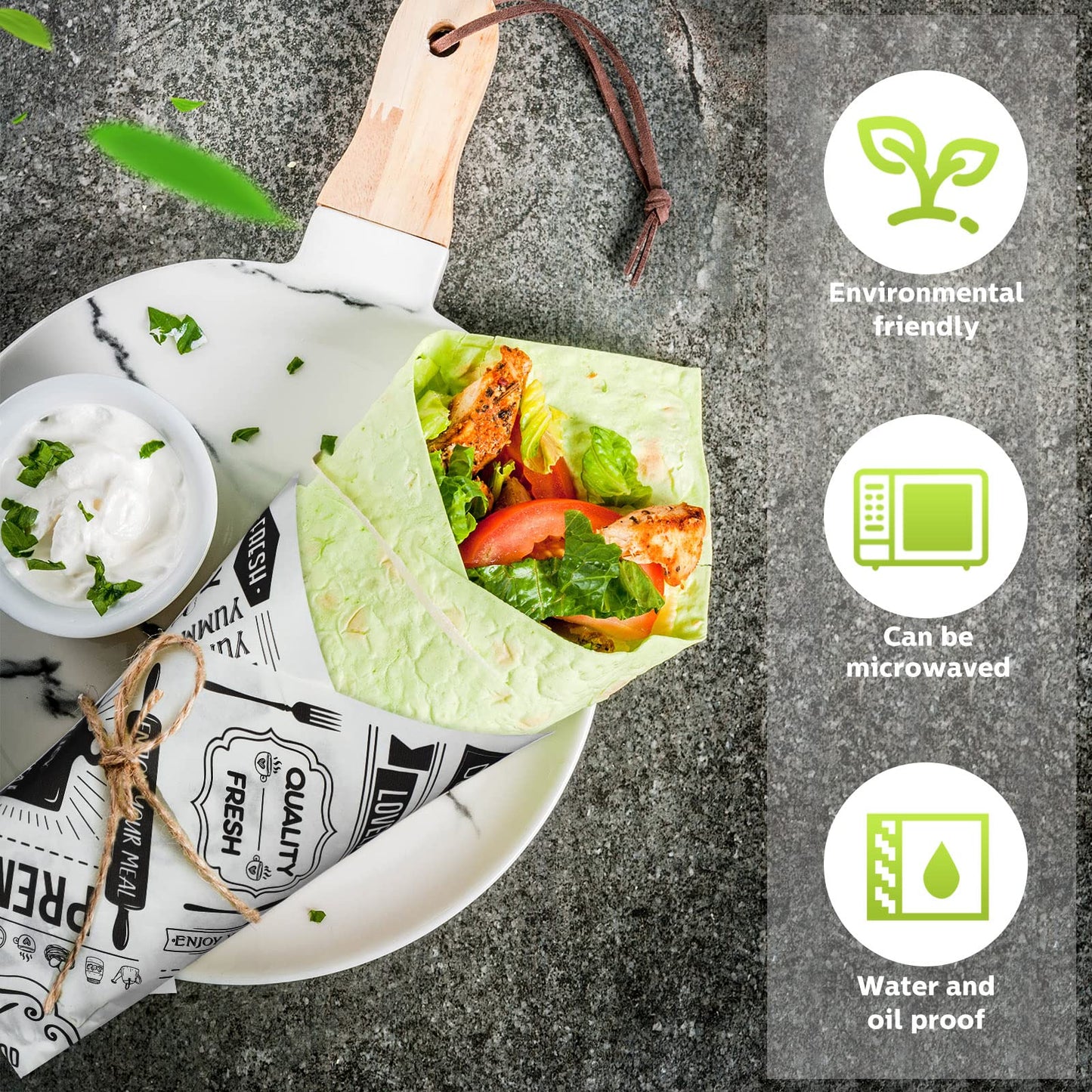 150 Pcs Wax Paper Sheets Deli Newsprint Food Basket Liners 8.3 x 9.8 in Sandwich Wrapping Paper Grease Resistant Waterproof Wrapping Tissue Hamburger Picnic Tissue for Baking Kitchen