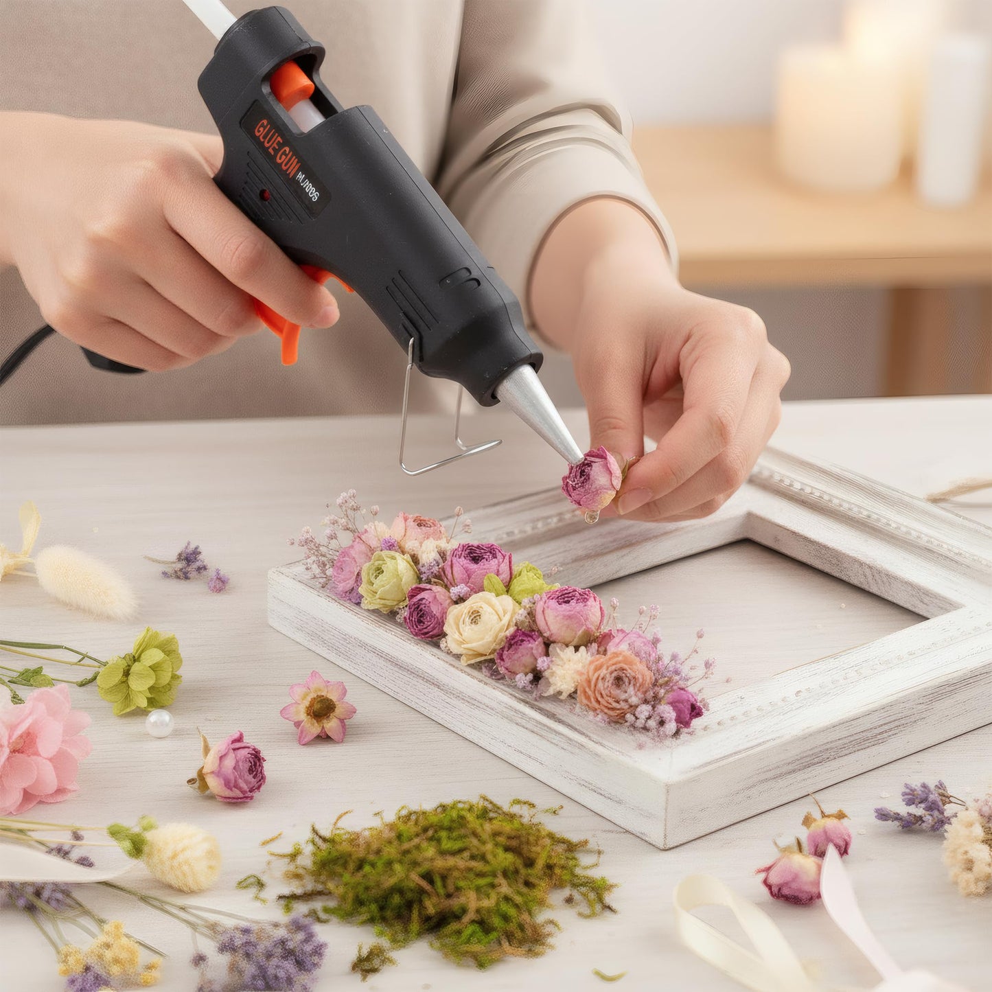 Mini Hot Glue Gun Kit, 20W High Temperature Melting Tool for DIY Projects, Home Repairs, School Crafts with Fast Preheating