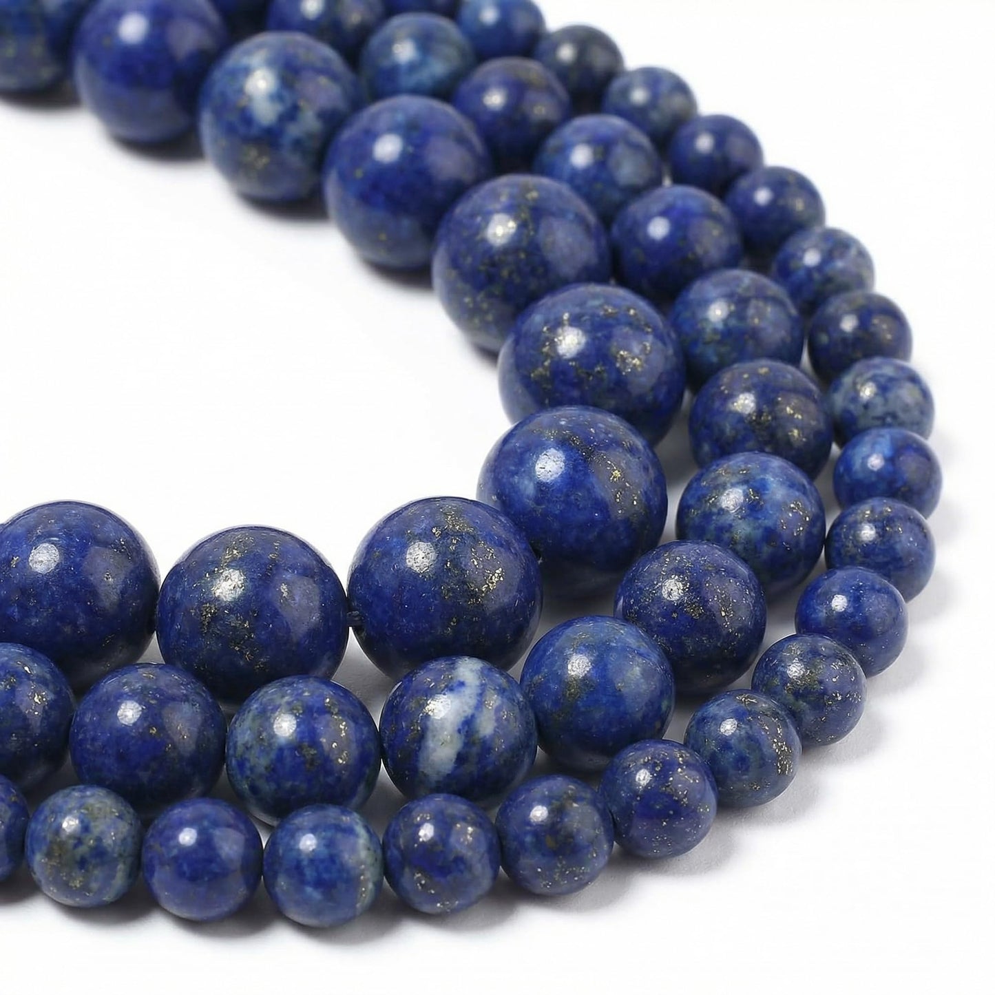 Yochus 45pcs Lapis Lazuli Beads，8mm Healing Power Natural Stone Round Loose Beads for Jewelry Making Earring Necklace DIY Crafts