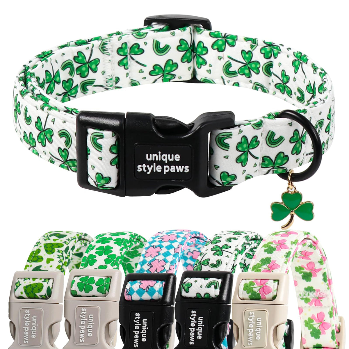Unique Style Paws Metal Buckle Banana Leaves Dog Collar, Durable & Cute, Suitable for Small, Medium & Large Dogs, Unique Design, Superior Craftsmanship, Exceptional Customer Service