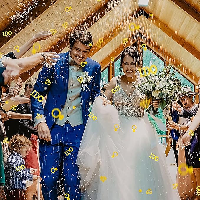 Gold Engagement & Bridal Shower Table Confetti, 100 Pieces